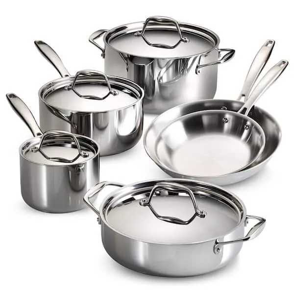 Tramontina Covered Sauce Pan Stainless Steel Tri-Ply Clad 1.5-Quart, 80116/021DS