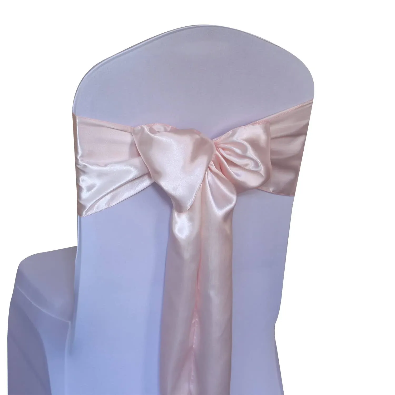 WELMATCH Satin Chair Sashes Ties 50 pcs Wedding Banquet Party Event Decoration Chair Bows