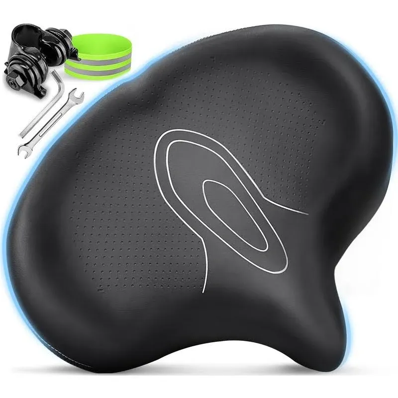 YODOTE Oversized Bike Seat - Extra Wide Bicycle Seat Wing Ergonomic Design Gel ...