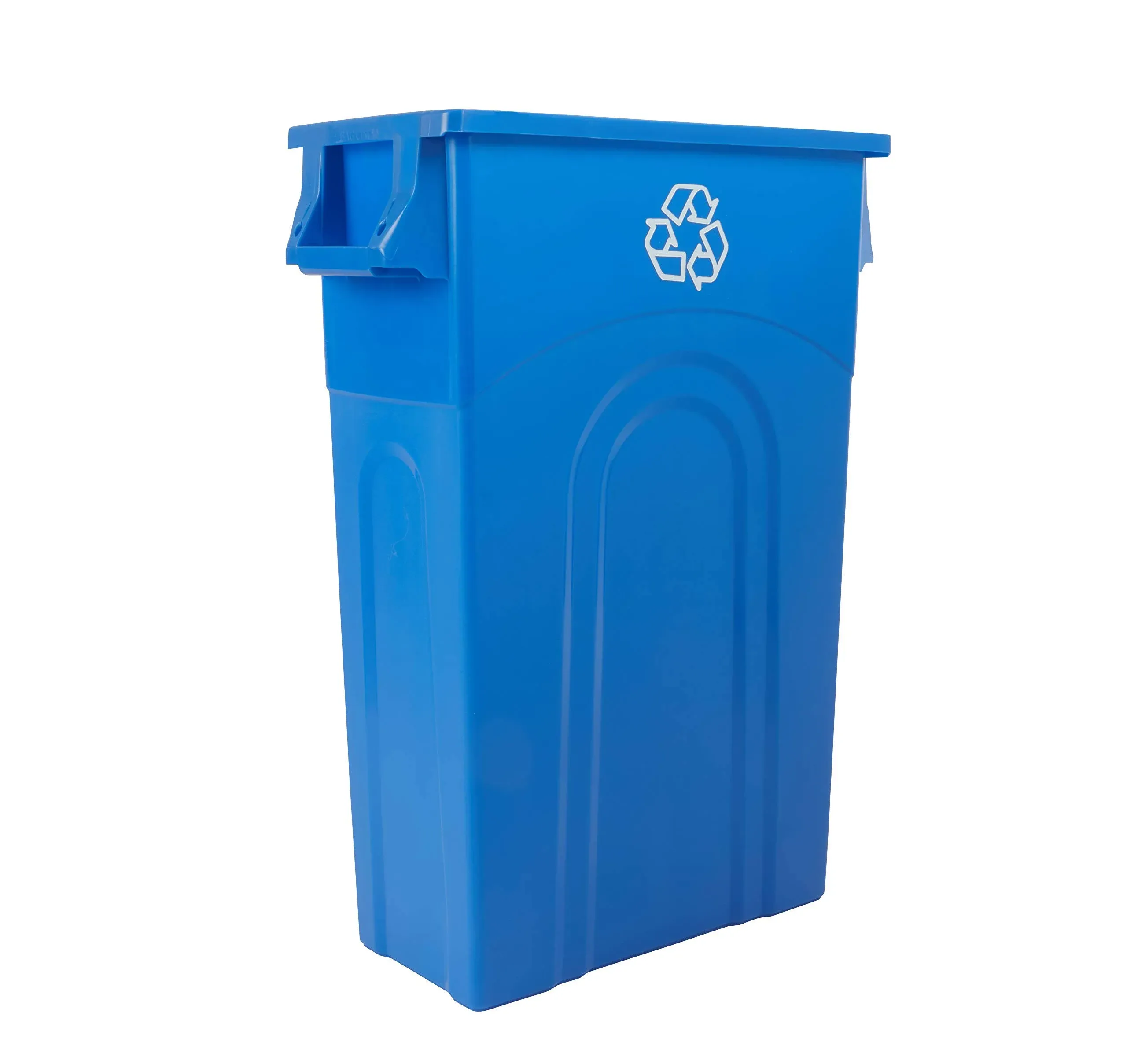 United Solutions 23 gal. Blue Recycling Highboy Waste Container