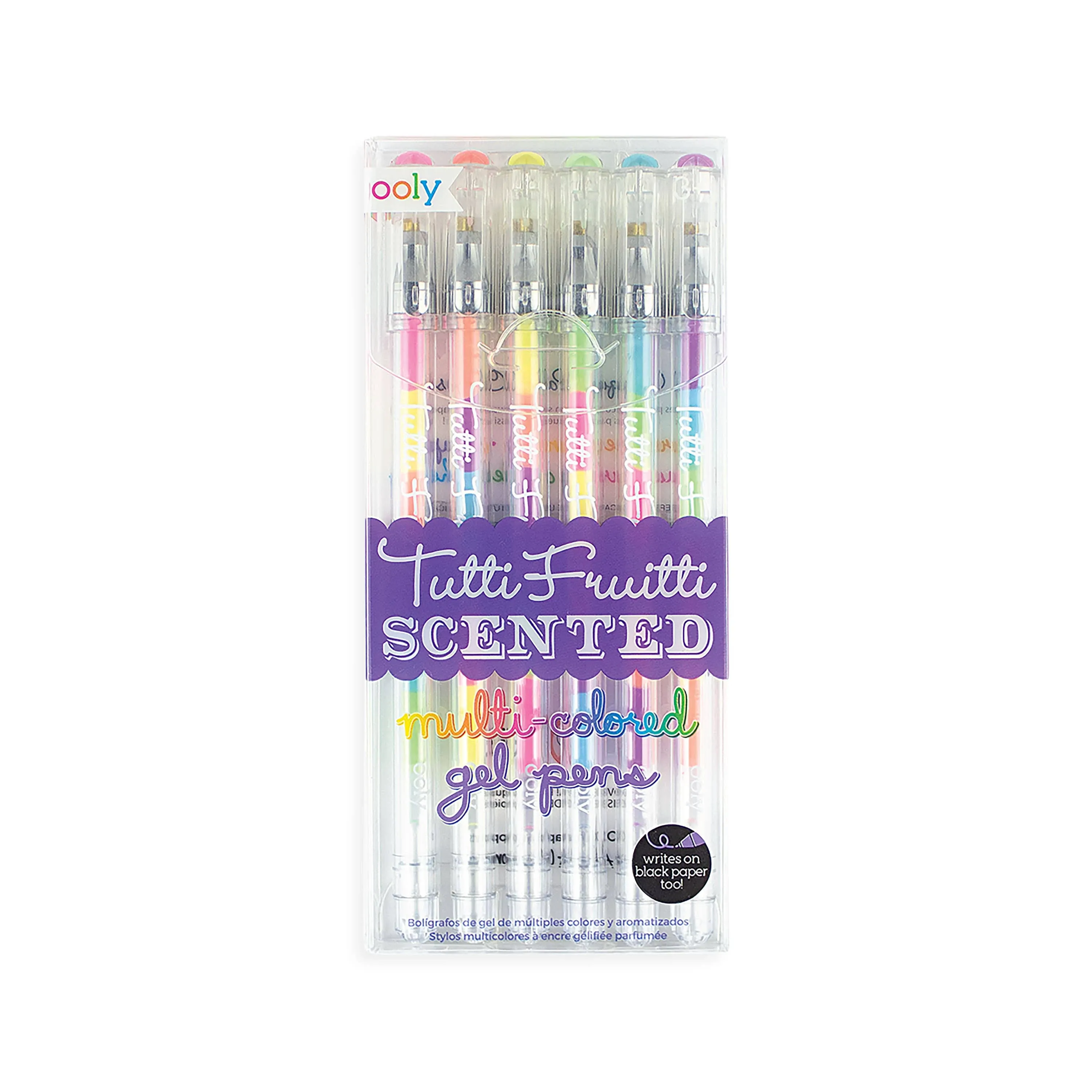 Ooly Scented Tutti Fruitti Color Changing Gel Pens Set of 6-1.00mm NIB, Color Changing as you Write, Pens for Kids, Adults, Art and stationery Supplies [Tutti Fruitti Color Changing - 6 Pack]