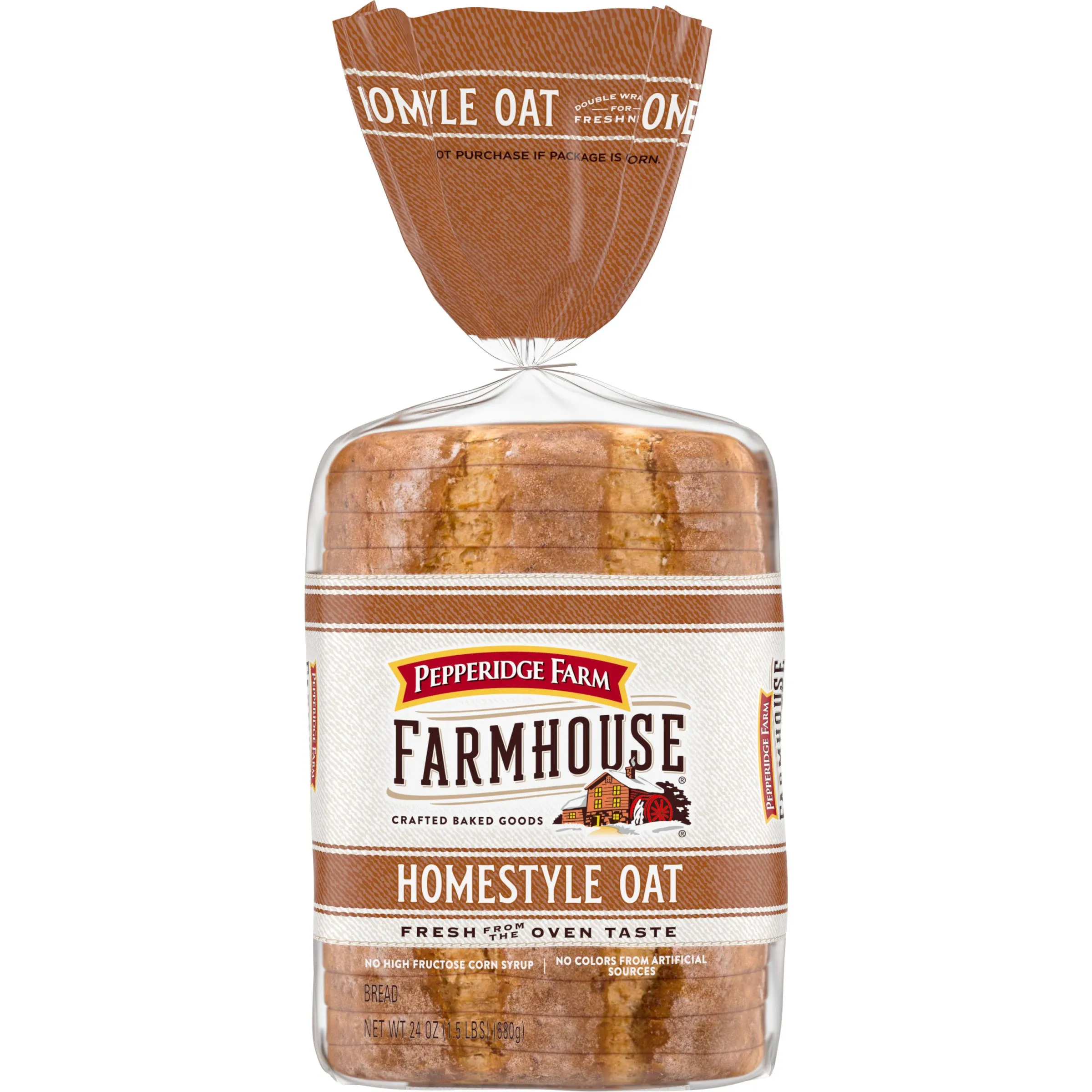 Pepperidge Farm Farmhouse Oatmeal Bread, 24 oz. Bag