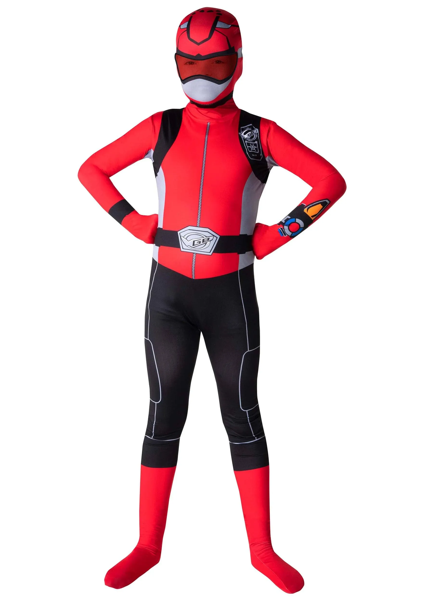 Kids Red Beast Morpher Power Ranger Morphsuit