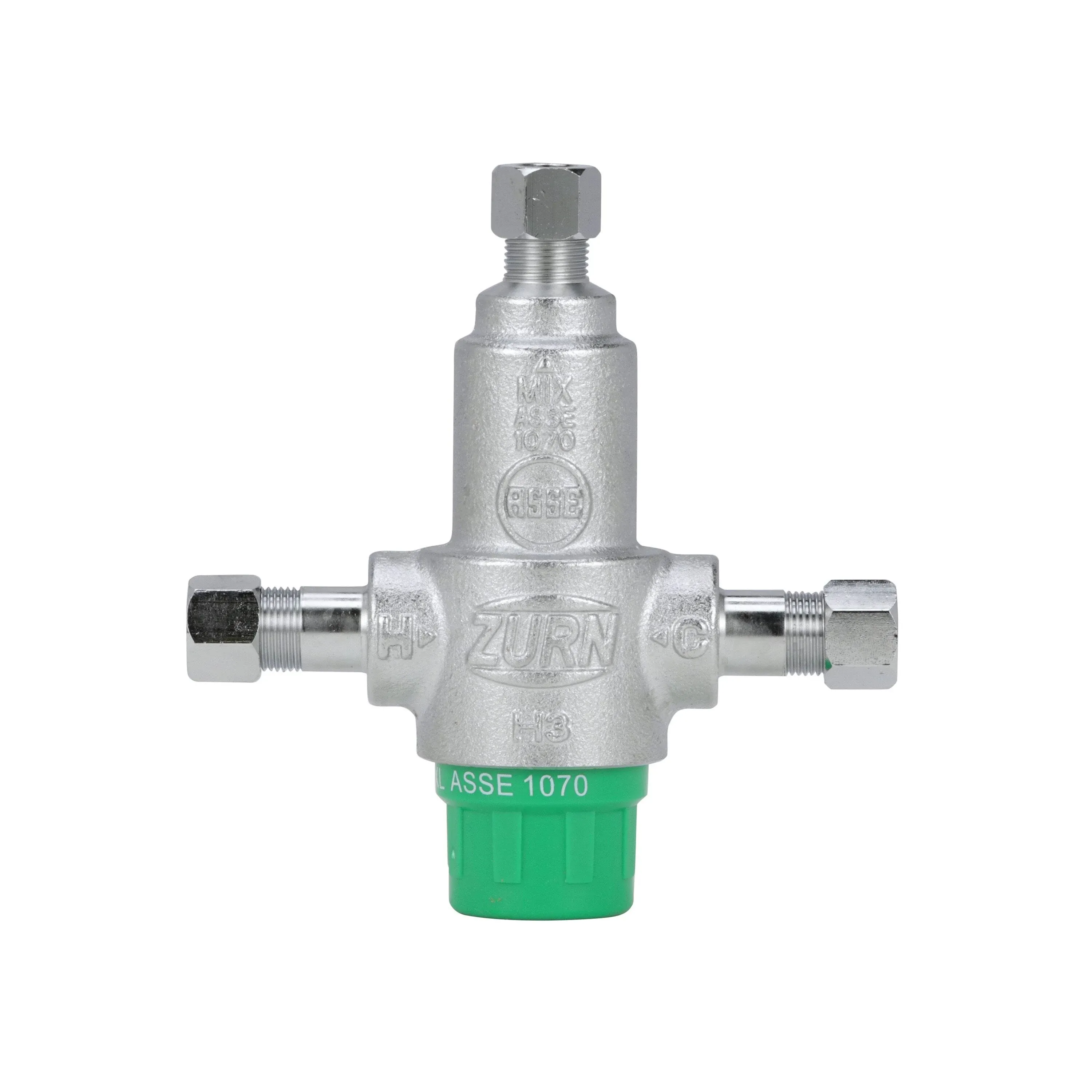 Zurn Wilkins 38-ZW3870XLT 3/8" ZW3870XLT Aqua-Gard Thermostatic Mixing Valve with 3 Port Compression Fittings 