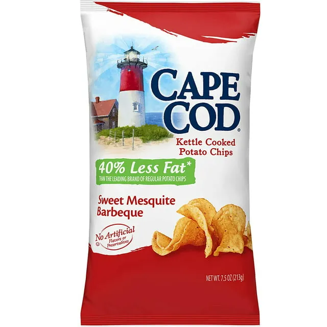 Cape Cod Sweet Mesquite Barbeque Kettle Cooked Potato Chips 7.5oz