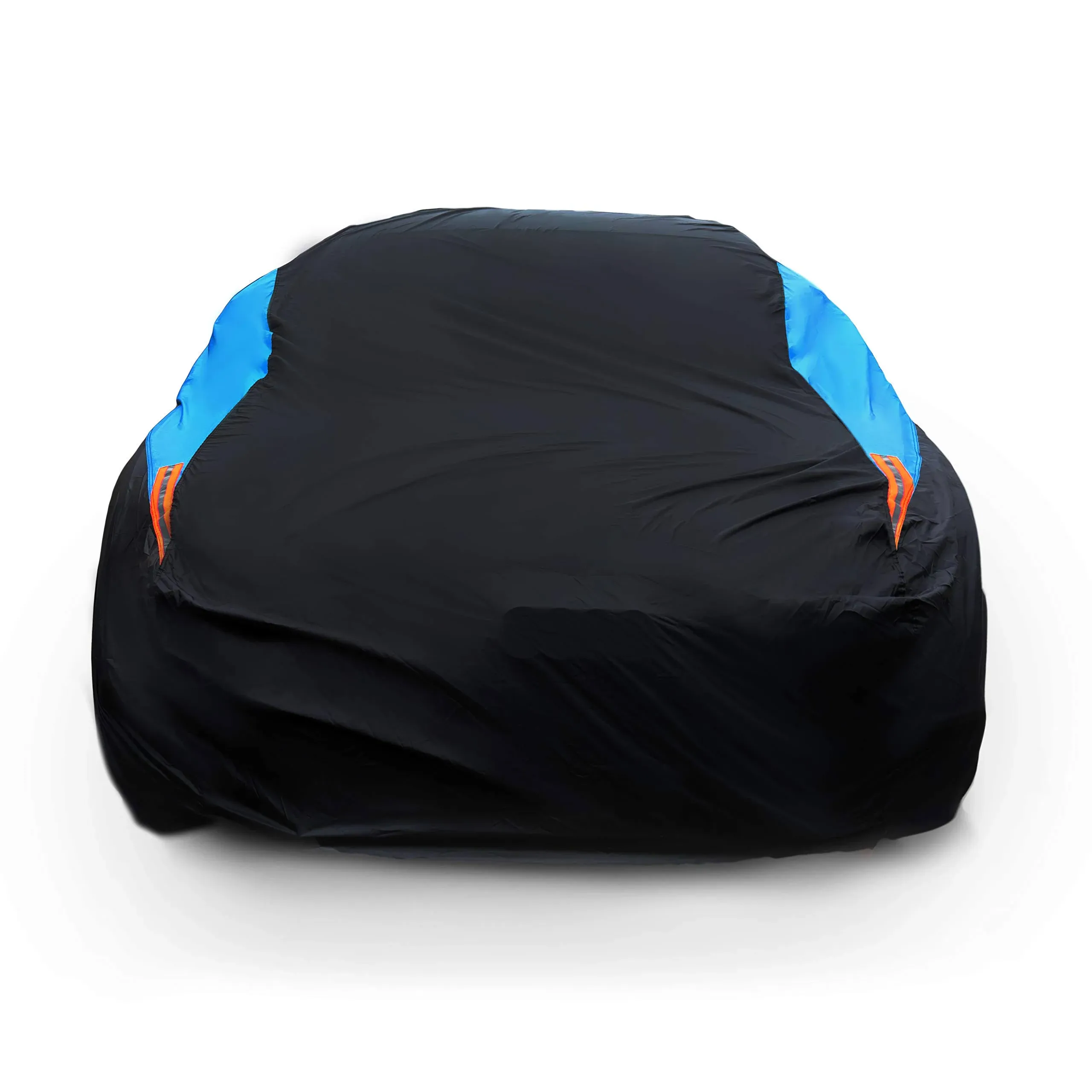 MORNYRAY Waterproof All Weather Snowproof UV Protection Windproof Outdoor Full car Cover, Universal Fit for Sedan (Fit Sedan Length 186-193 inch, Blue)