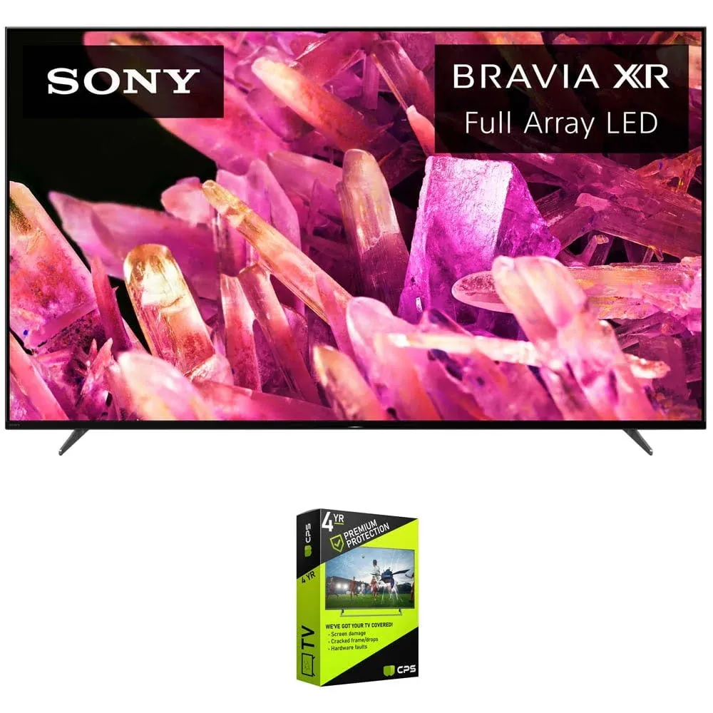 Sony XR65X90K Bravia XR 65" X90K 4K HDR Full Array LED Smart TV (2022 Model) Bundle with Premium 4 YR CPS Enhanced Protection Pack