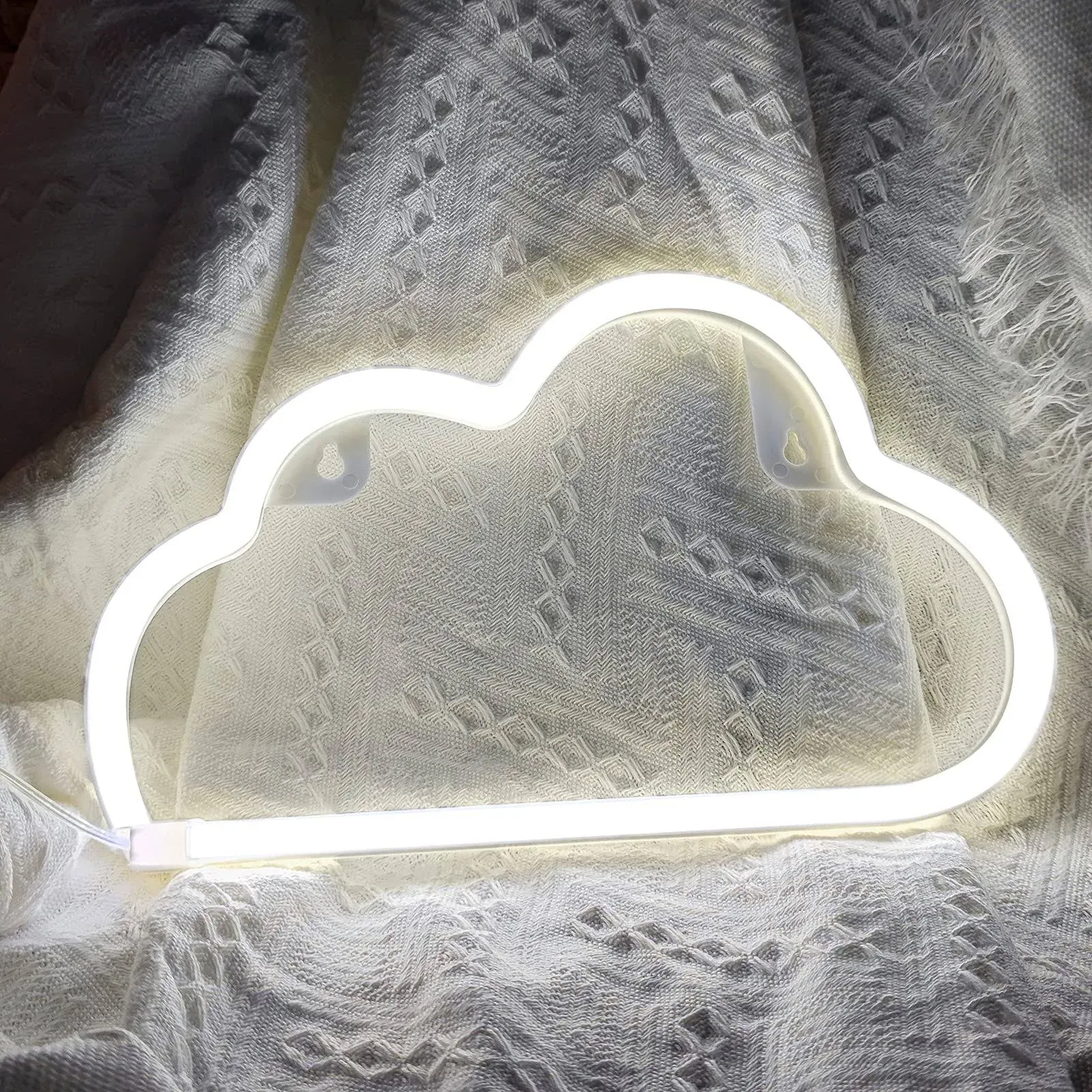 Cloud Neon Signs, LED Cloud Neon Light for Wall Decor, Battery or USB Powered ...