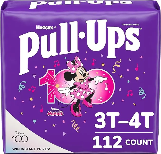 Pull-Ups Girls' Potty Training Pants, 3T-4T (32-40 lbs), 112 Count