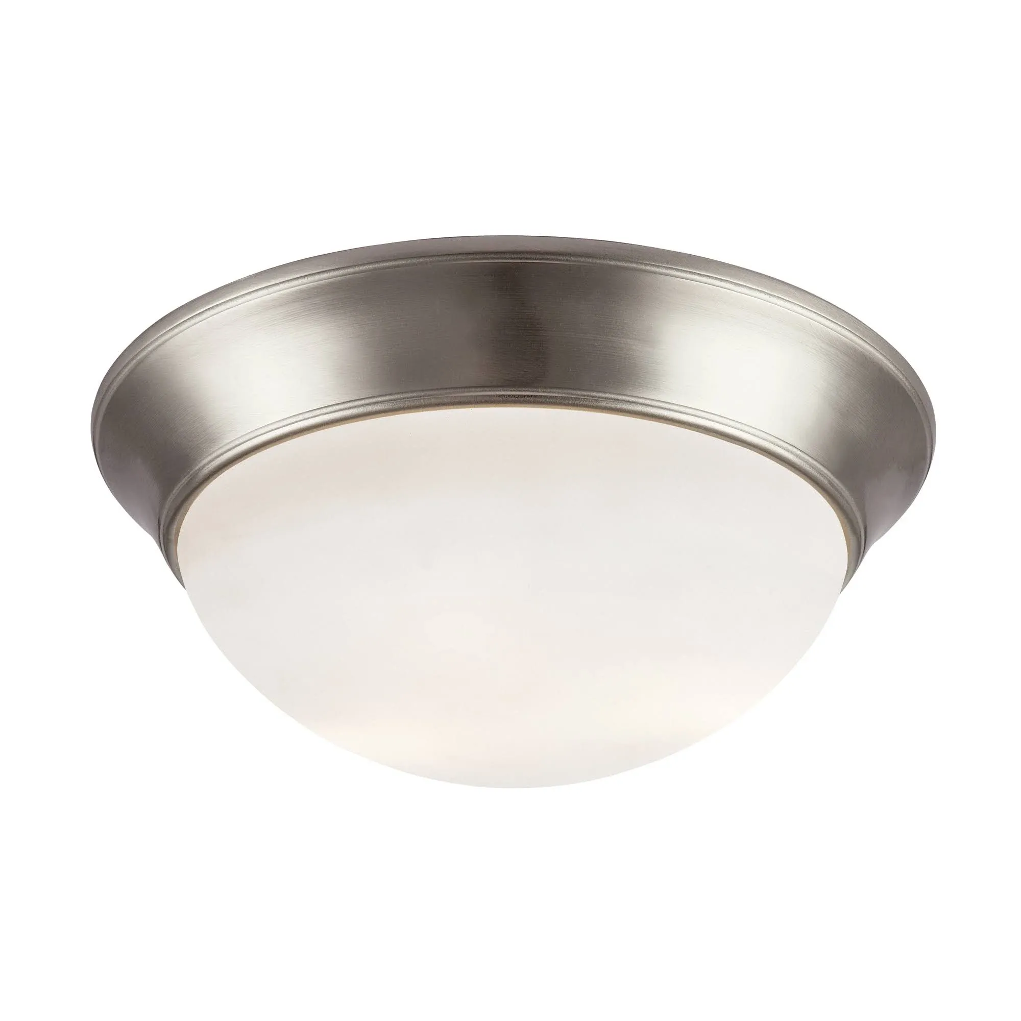 Trans Globe Imports 57705 BN Traditional Three Light Flushmount from Bolton Collection in Pewter, Nickel, Silver Finish, 16.00 inches