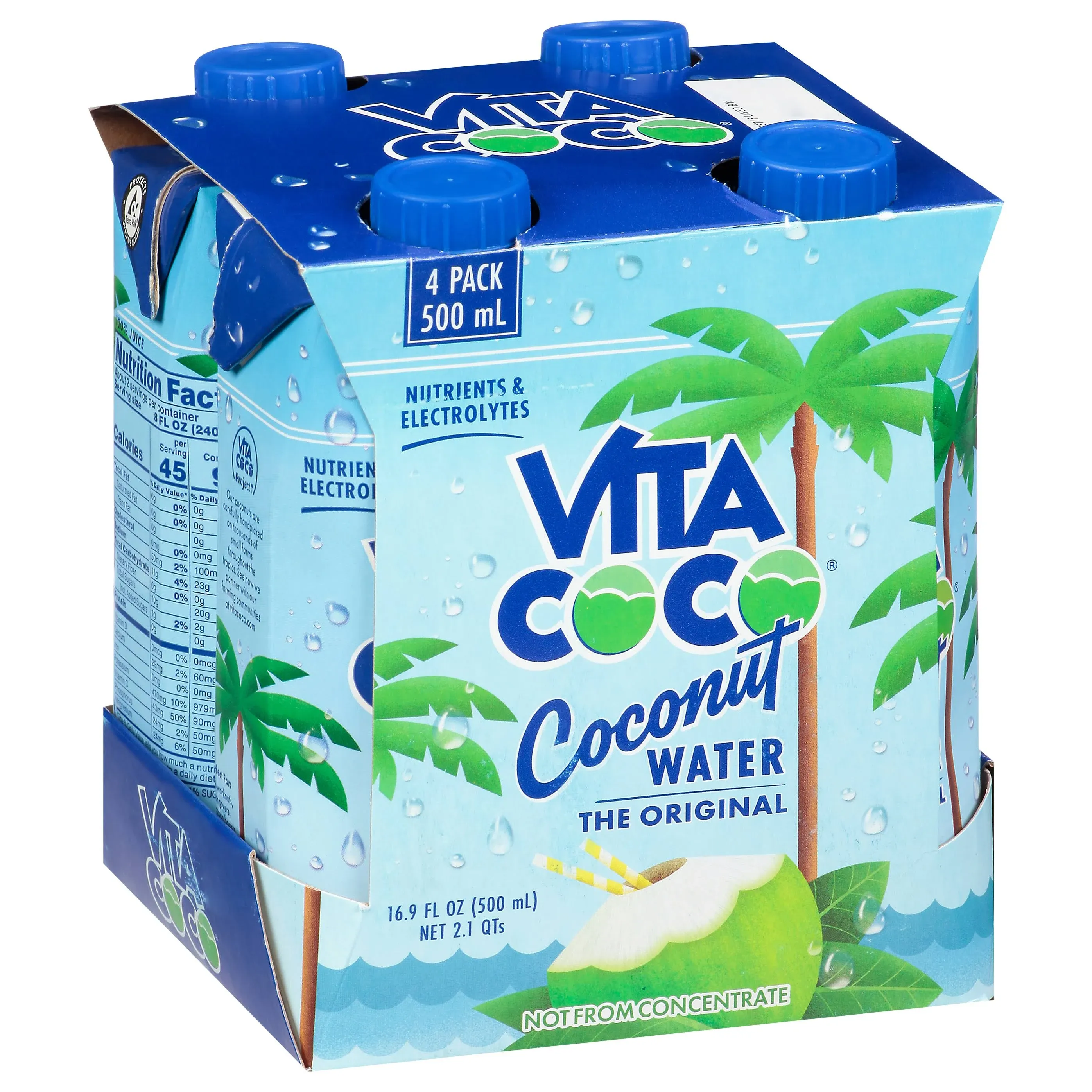 Original Coconut Water Pure, 4 pack