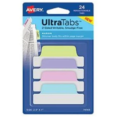 Avery Ultra Tabs Repositionable Margin Tabs