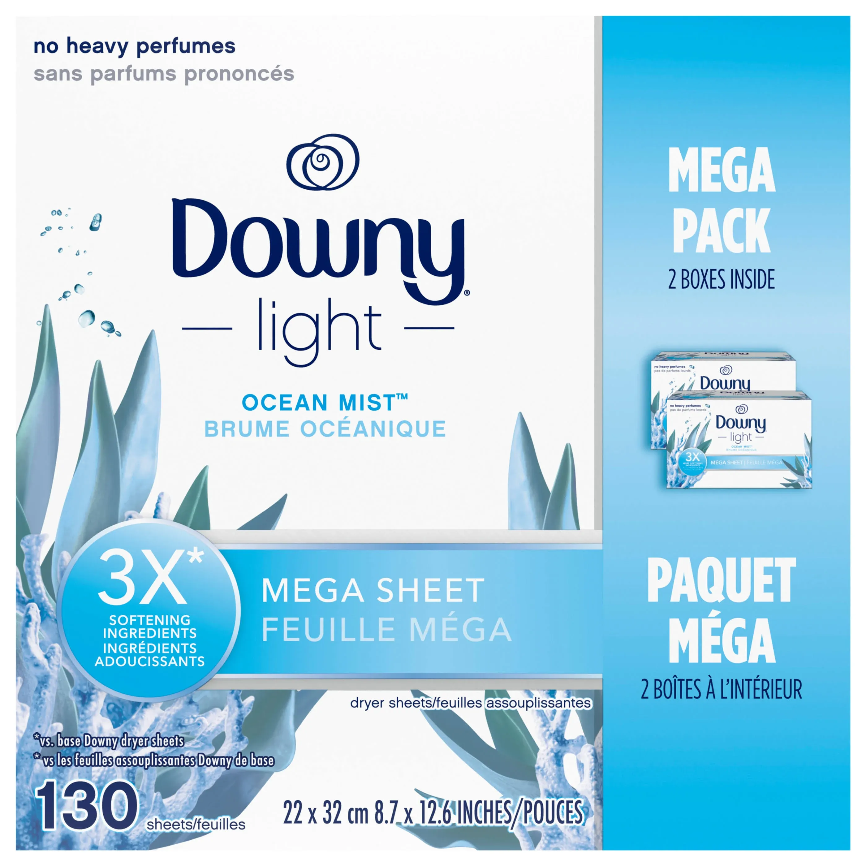 Downy Dryer Sheets - Ocean Mist - 130ct