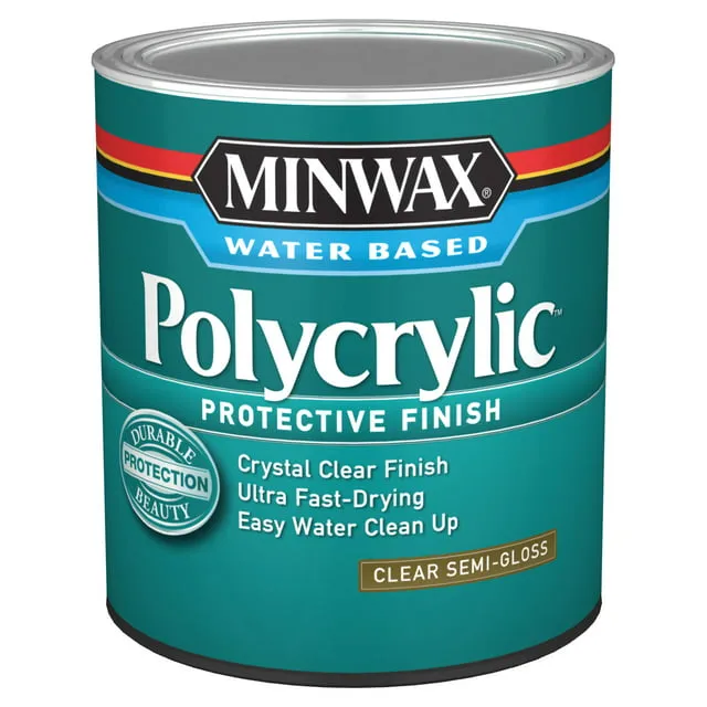 Minwax Polycrylic Protective Finish Clear Semi-Gloss 1-Qt