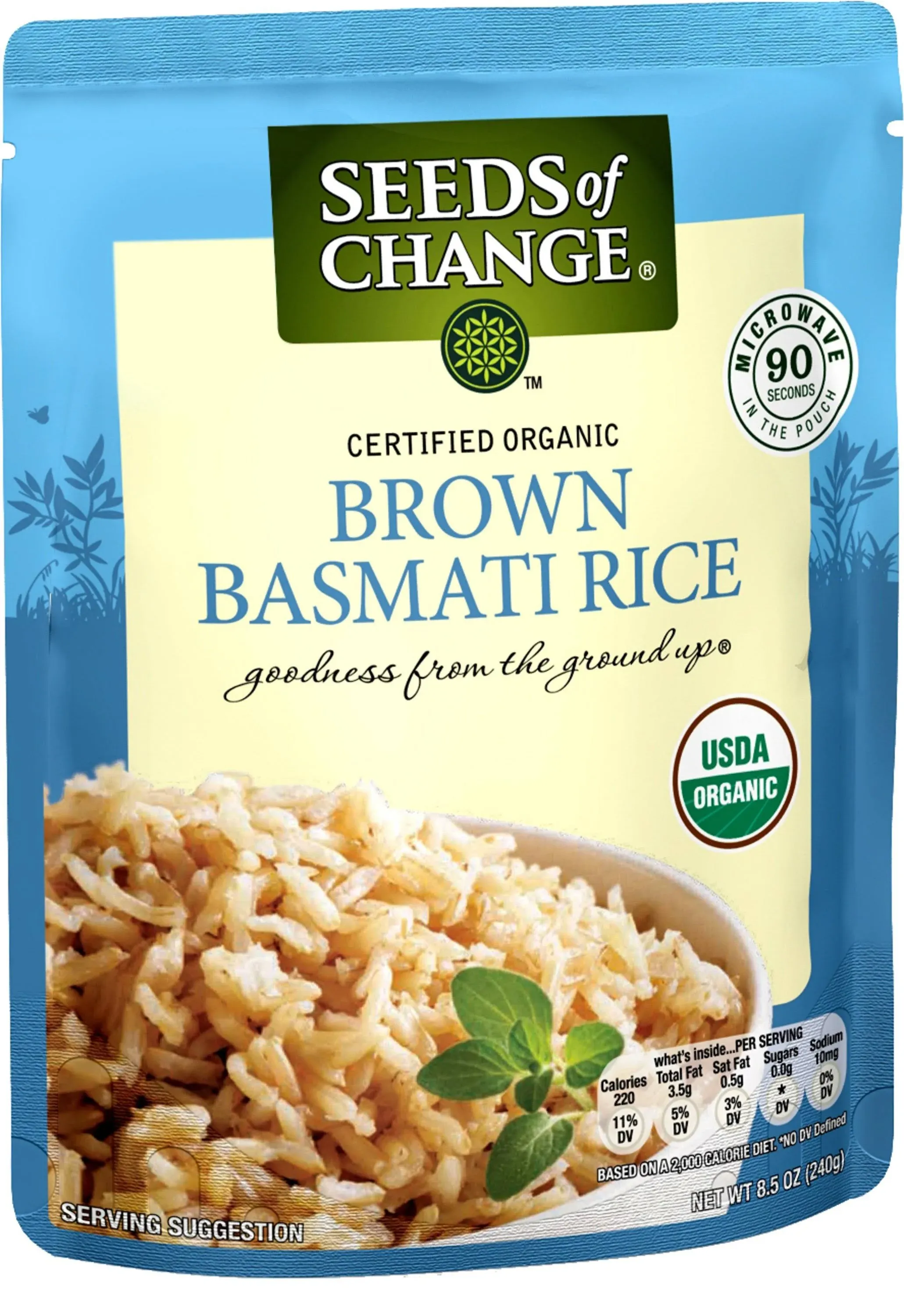 Seeds of Change Basmati Rice, Brown, Organic - 8.5 oz