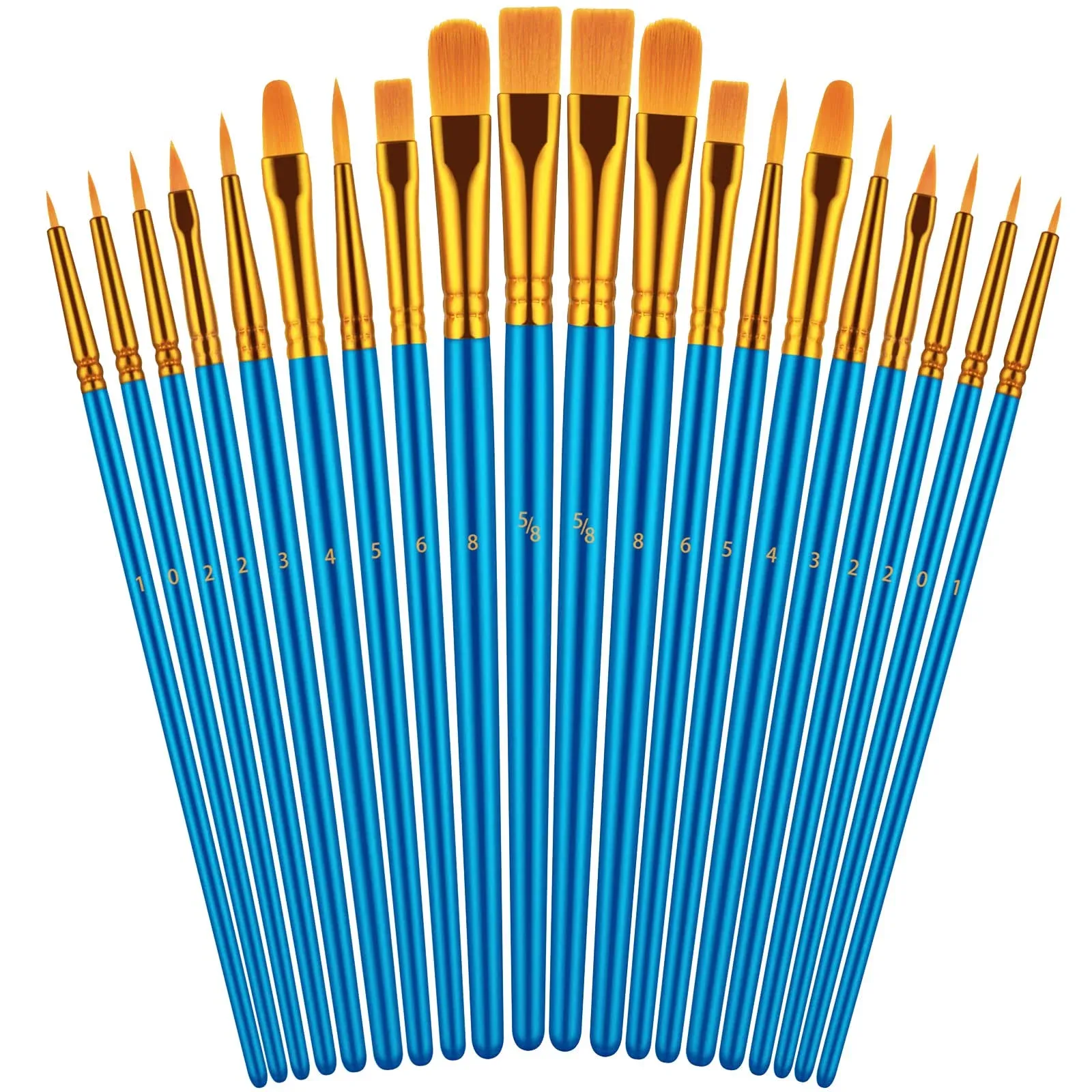 Artstorys Paint Brushes Set 20 Pcs Paint Brushes for Acrylic Painting Oil ...