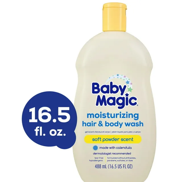 Baby Magic Moisturizing Soft Powder Scent Hair & Body Wash 16.5 fl oz