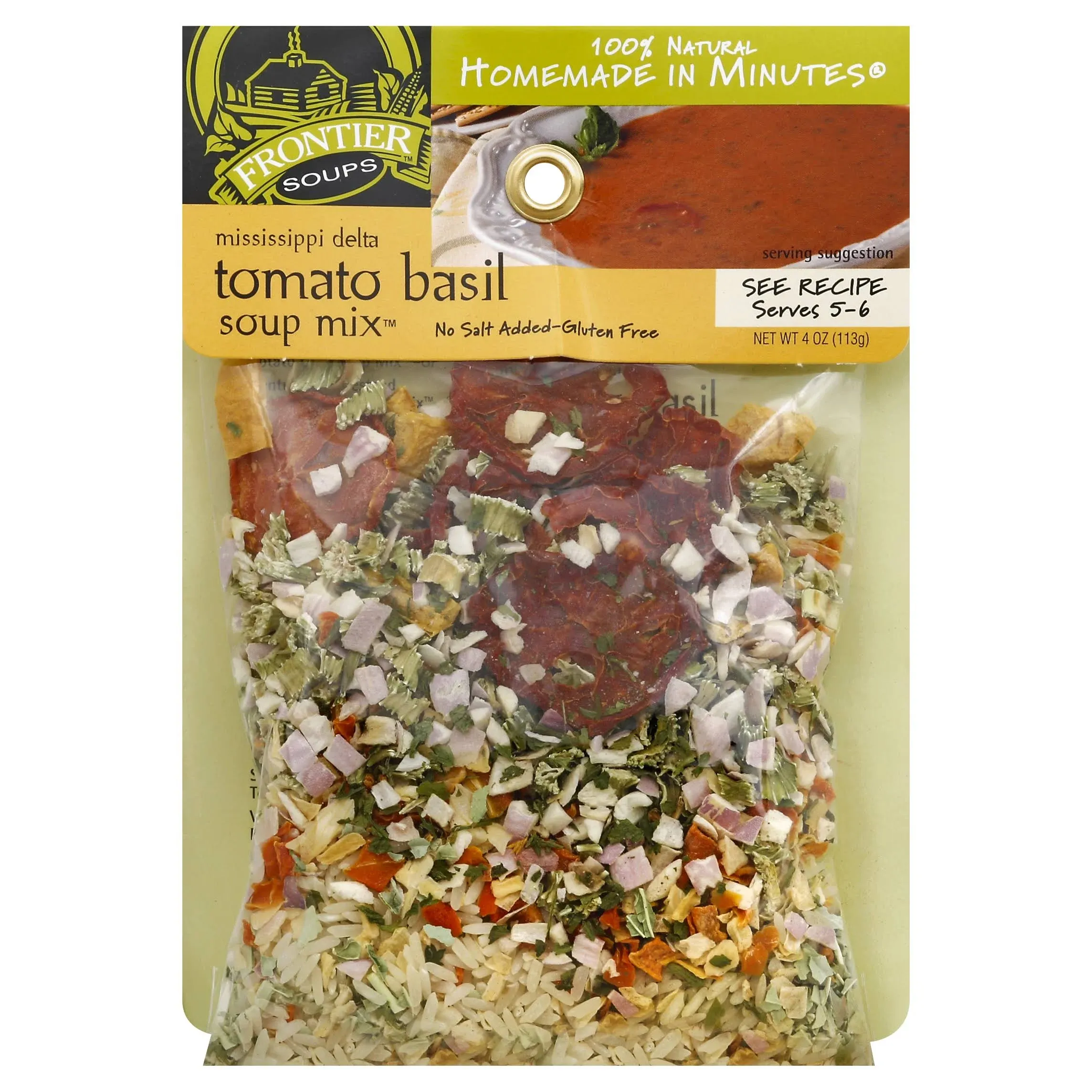 Frontier Soups Homemade in Minutes Soup Mix, Mississippi Delta, Tomato Basil - 4 oz