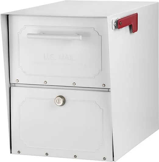 Architectural Mailboxes Oasis Classic White Post-Mount Mailbox