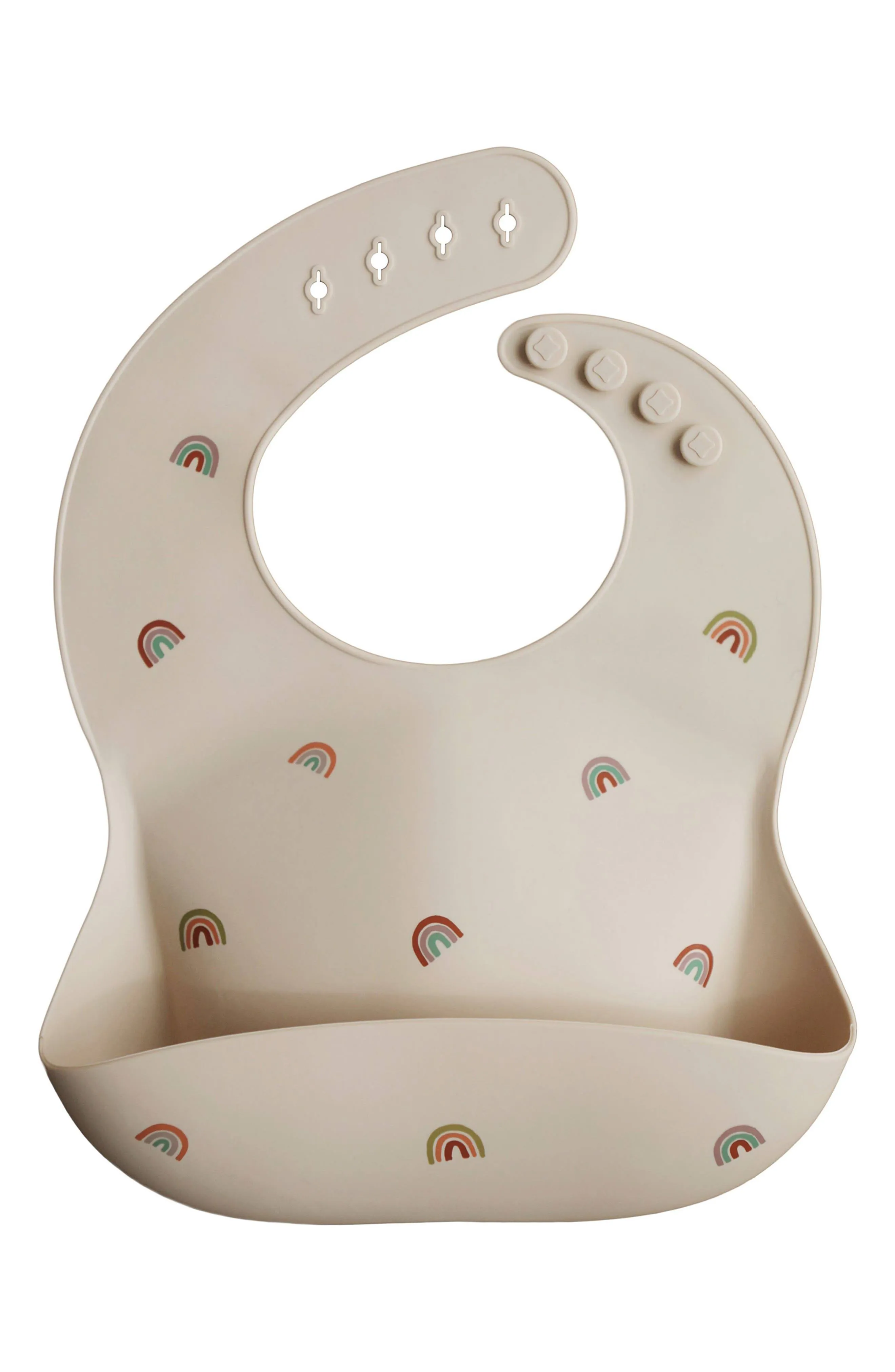 Mushie - Silicone Baby Bib - Rainbows