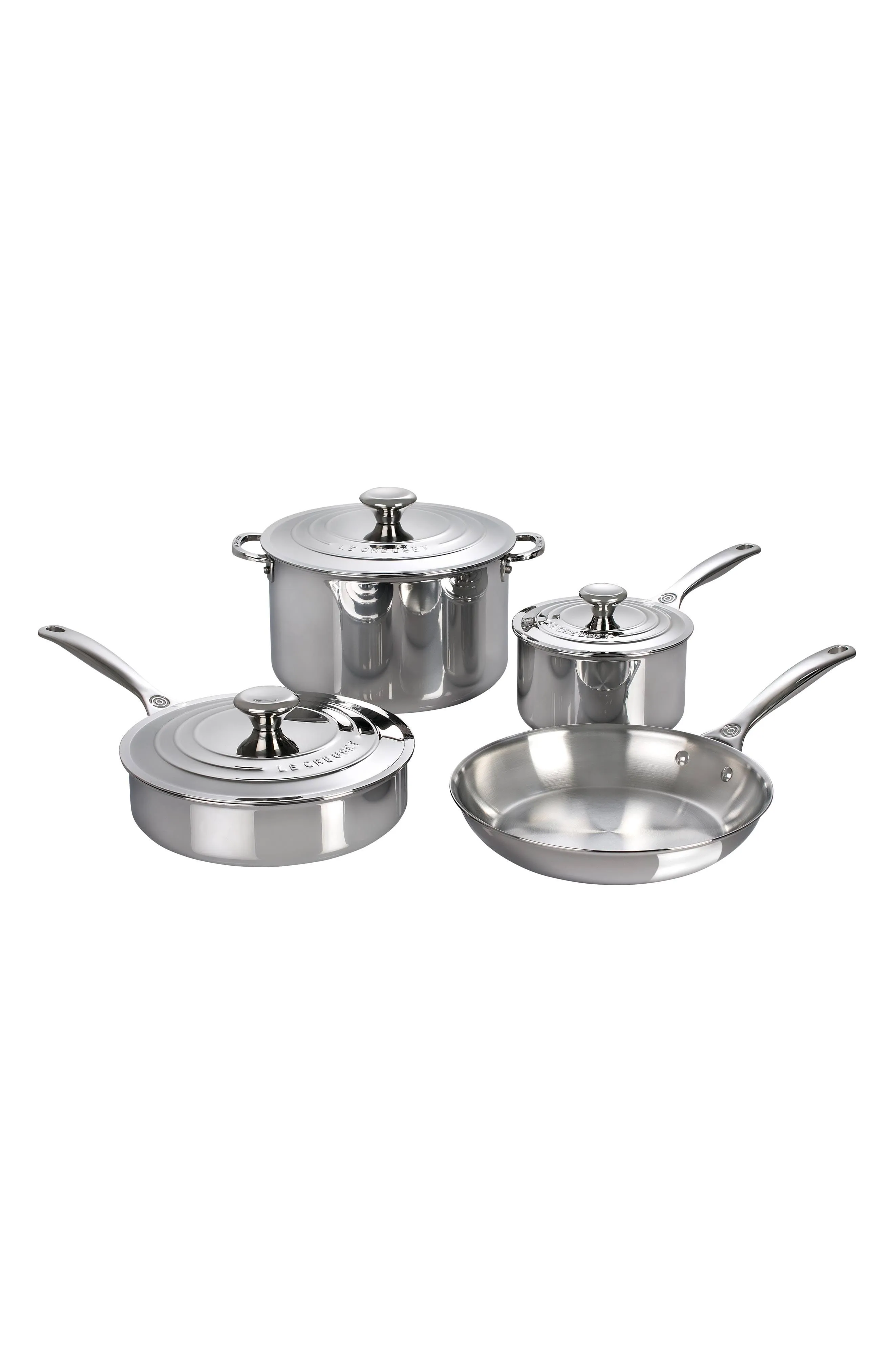 Le Creuset 7 Piece Stainless Steel Cookware Set