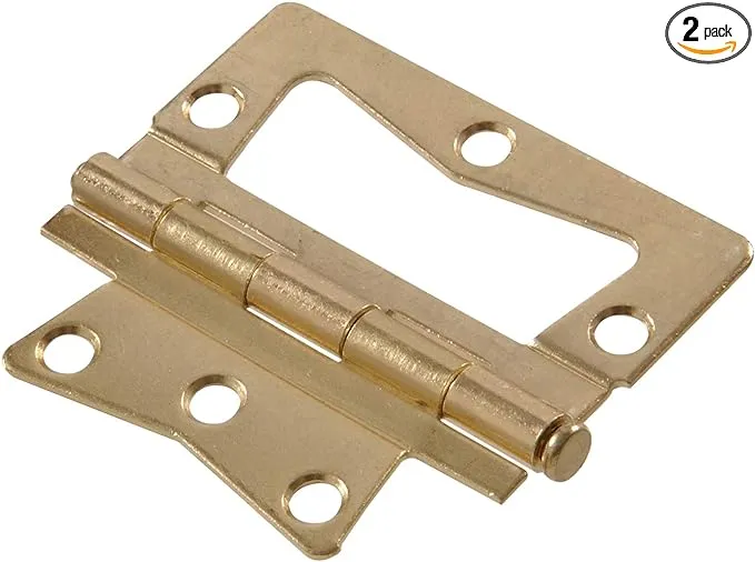 Hillman 3-1/2 in. Non Mortise Hinge with Removable Pin Brass Finish