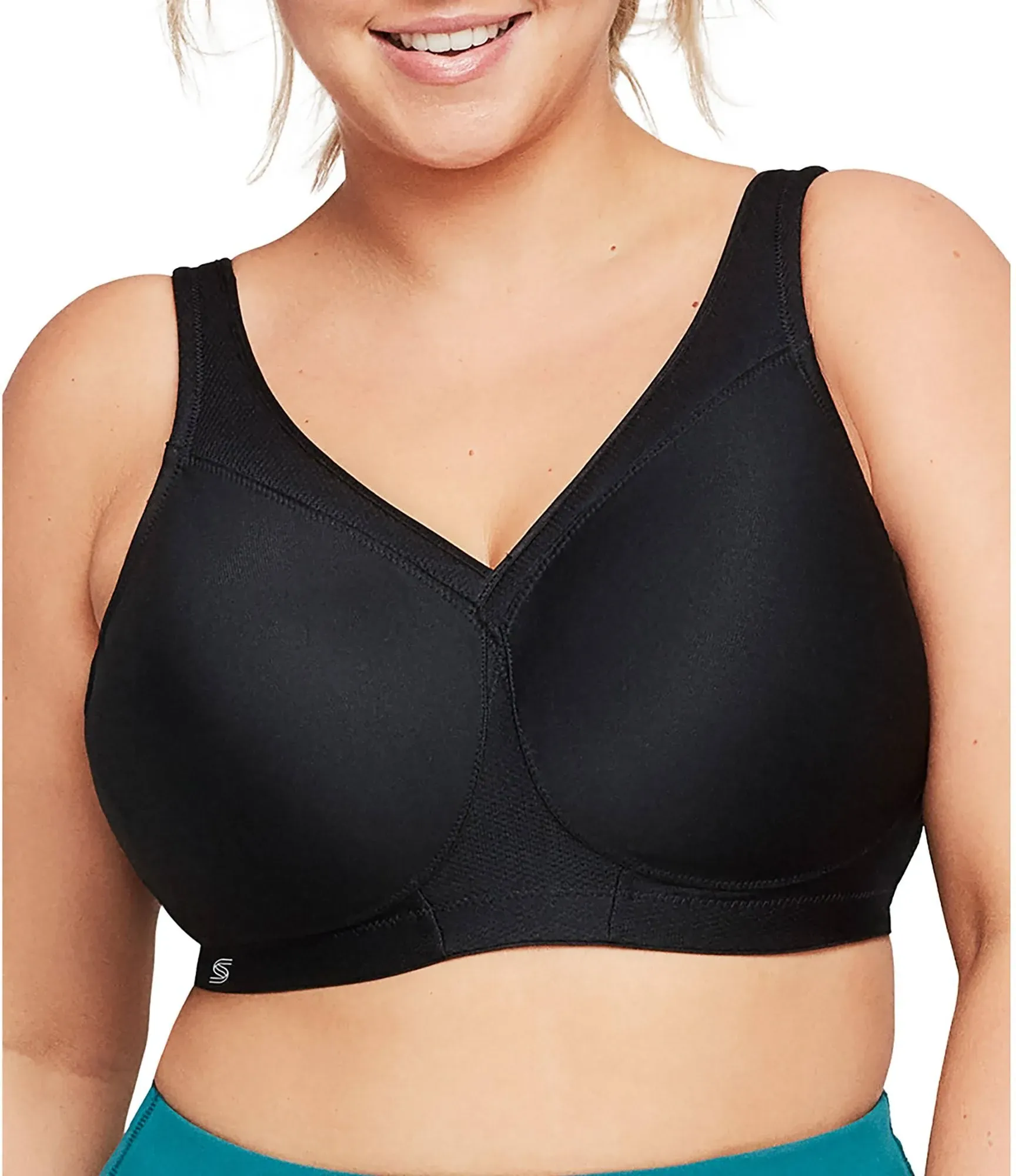 Glamorise Womens MagicLift Seamless Sports Wirefree Bra 1006 Black 50J