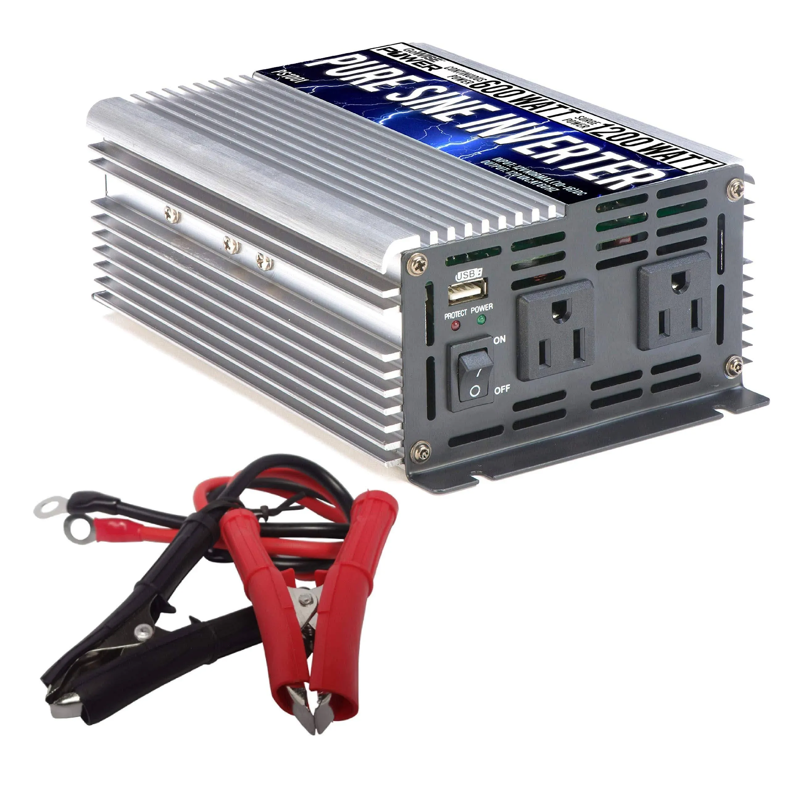 GoWISE Power PS1001 Pure Sine Wave Inverter 600W