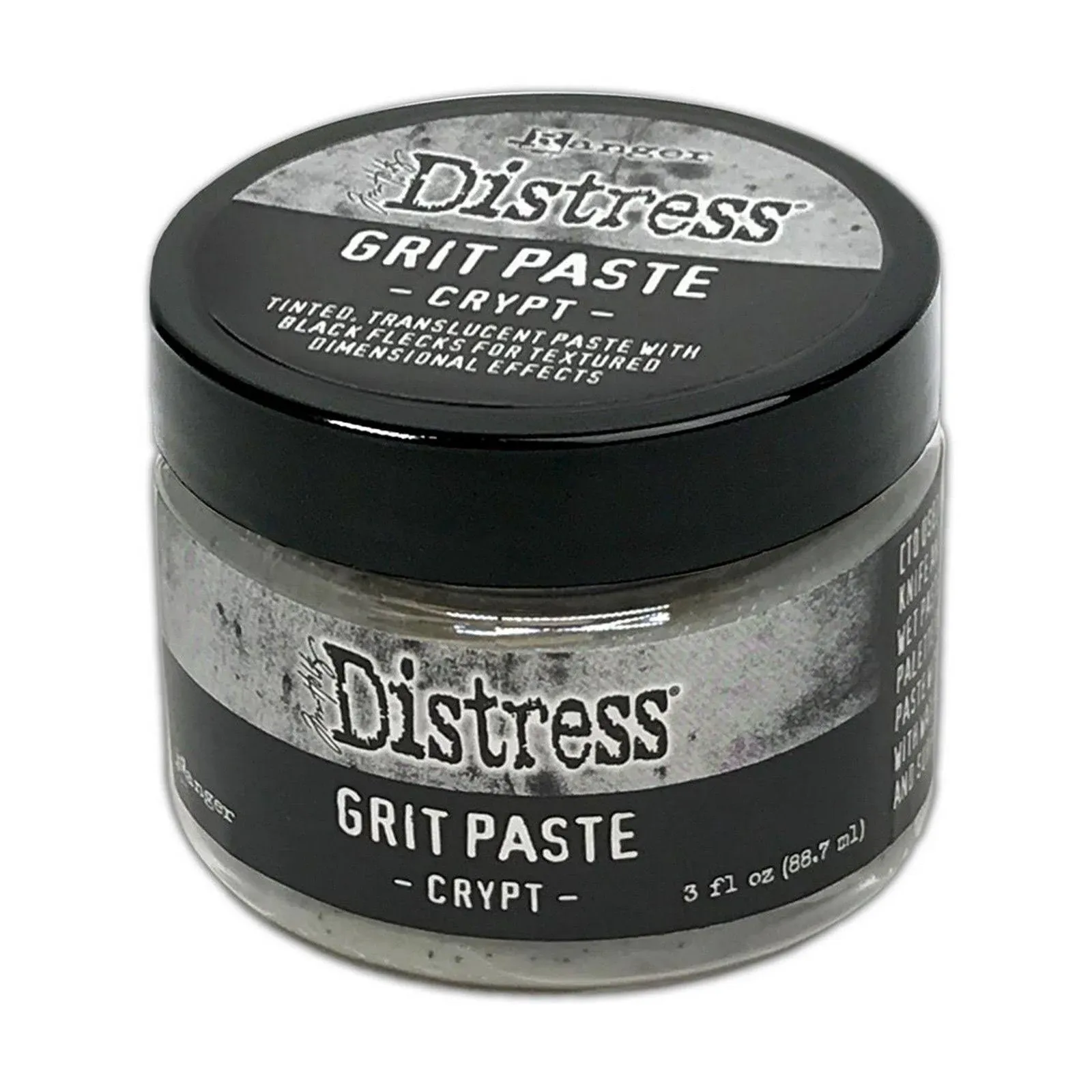 Ranger Tim Holtz Distress Texture Paste-Black Opaque, 3 fl oz Jar