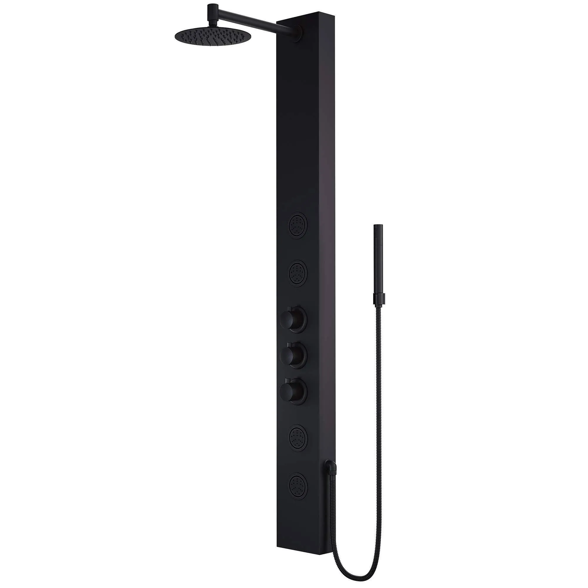 Vigo Ellington Matte Black 4-Spray Shower Panel System