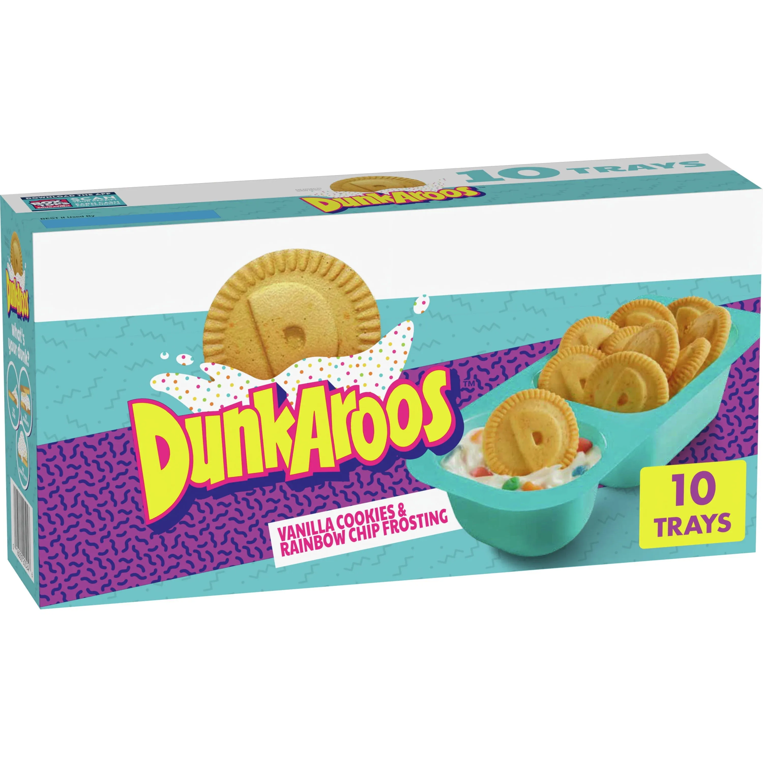 Dunkaroos Vanilla Cookies and Rainbow Chip Frosting, 1 oz, 6 ct (Pack of 6)