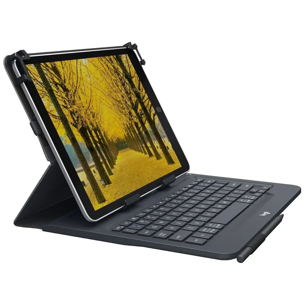 Logitech Universal Folio with Integrated Bluetooth 3.0 Keyboard for 9-10" Apple, Android, Windows Tablets, Black