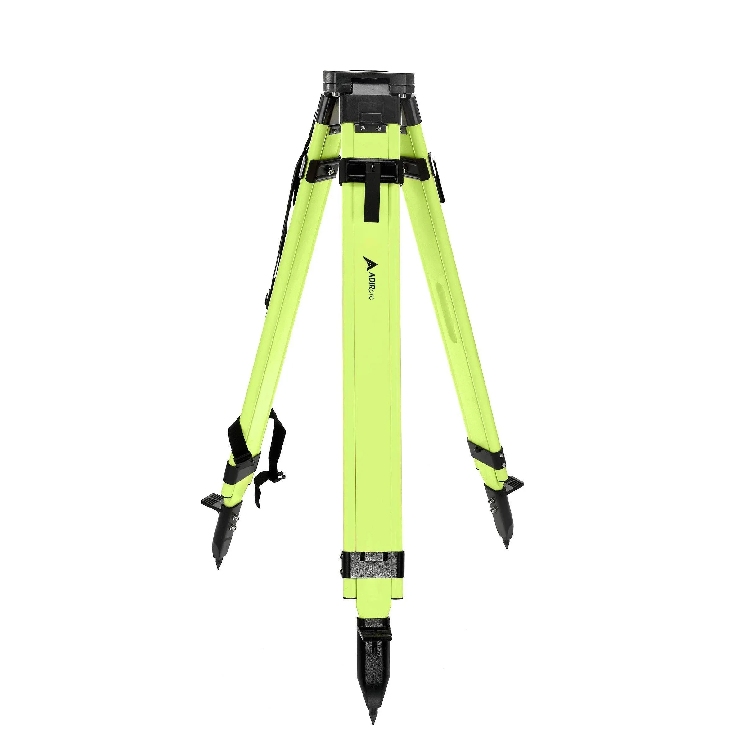 AdirPro High Visibility Green Heavy-Duty Aluminum Survey Construction Tripod with ...