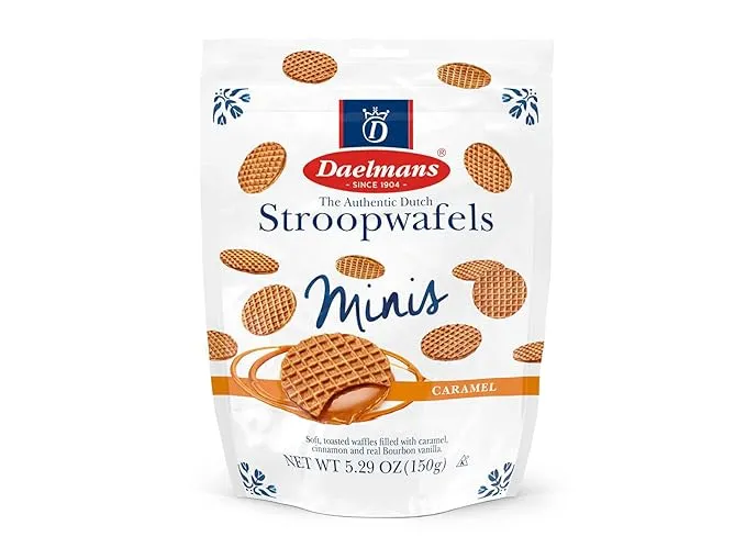 Cozy Farm - Daelmans Caramel Mini Stroopwafels - 5.29 Oz (Pack Of 10)