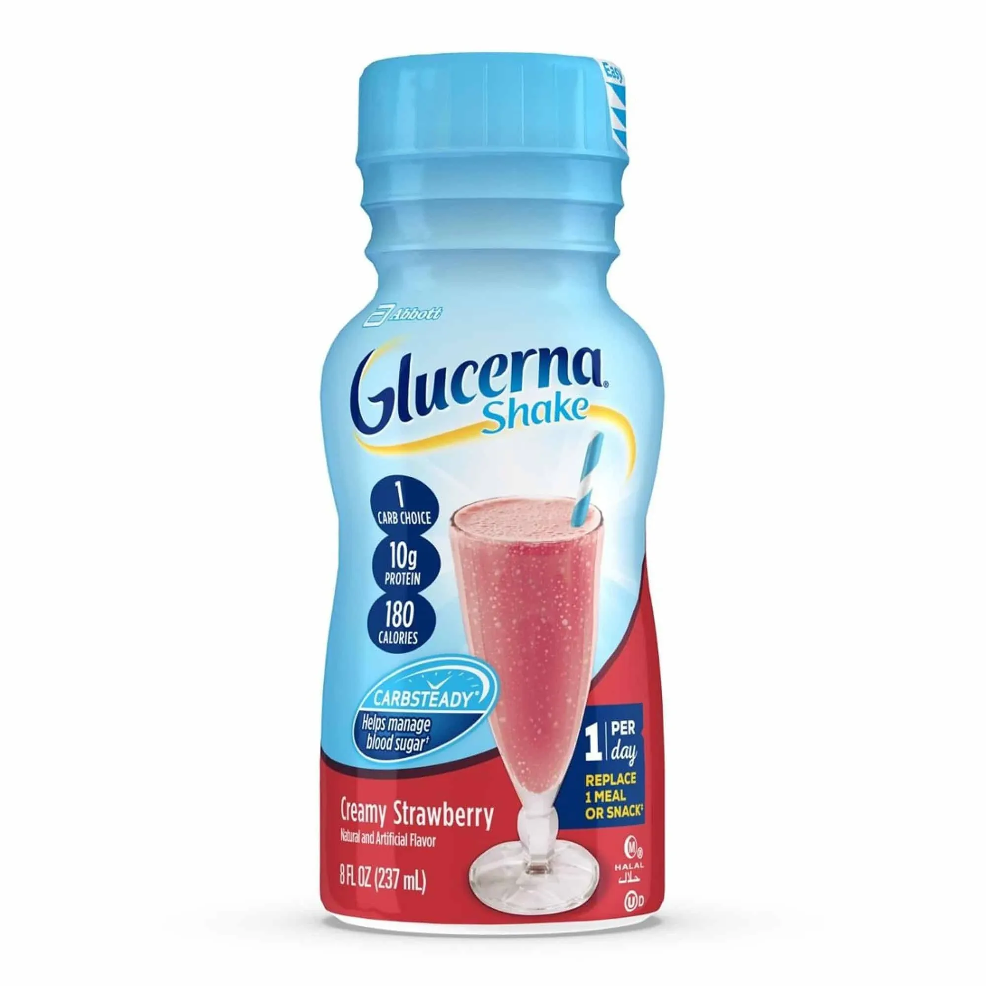 Glucerna Shake, to Help Manage Blood Sugar, Creamy Strawberry, 8 oz, 24 ct