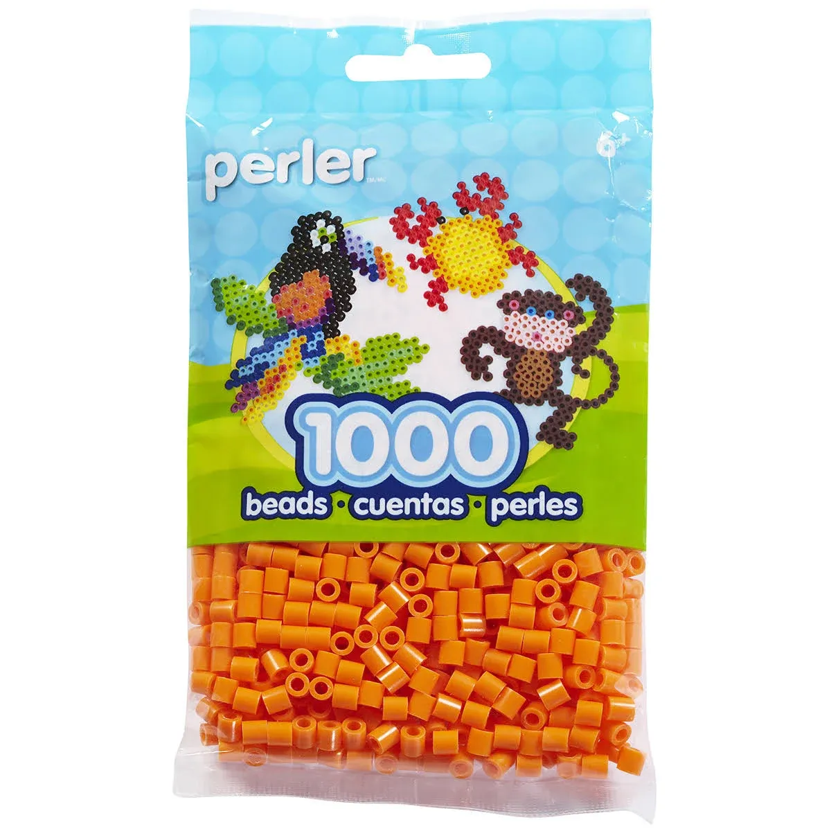 Perler Fused Bead Bag - Orange, Pkg of 1000