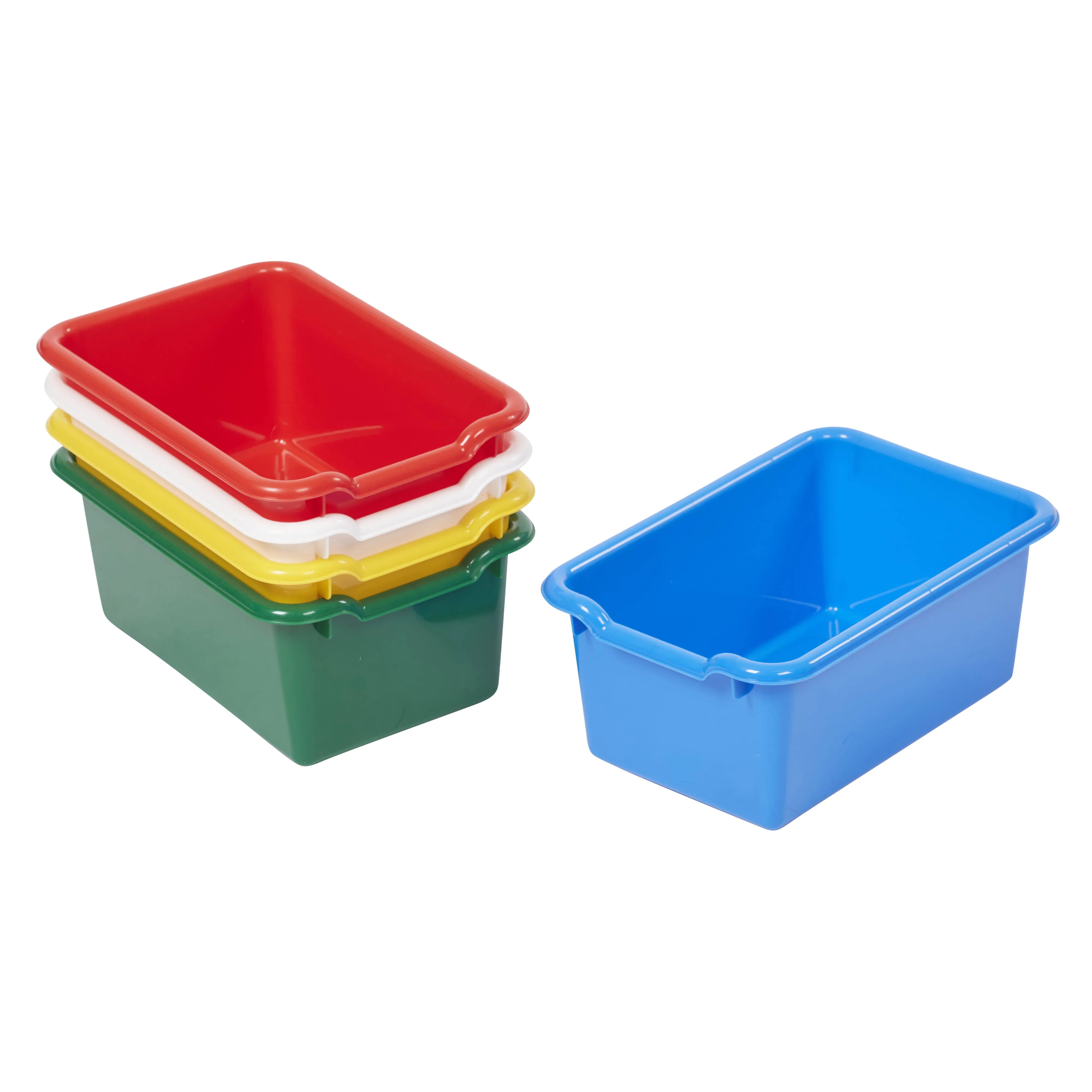 Ecr4kids Scoop Front Storage Bins 5-Piece Assorted