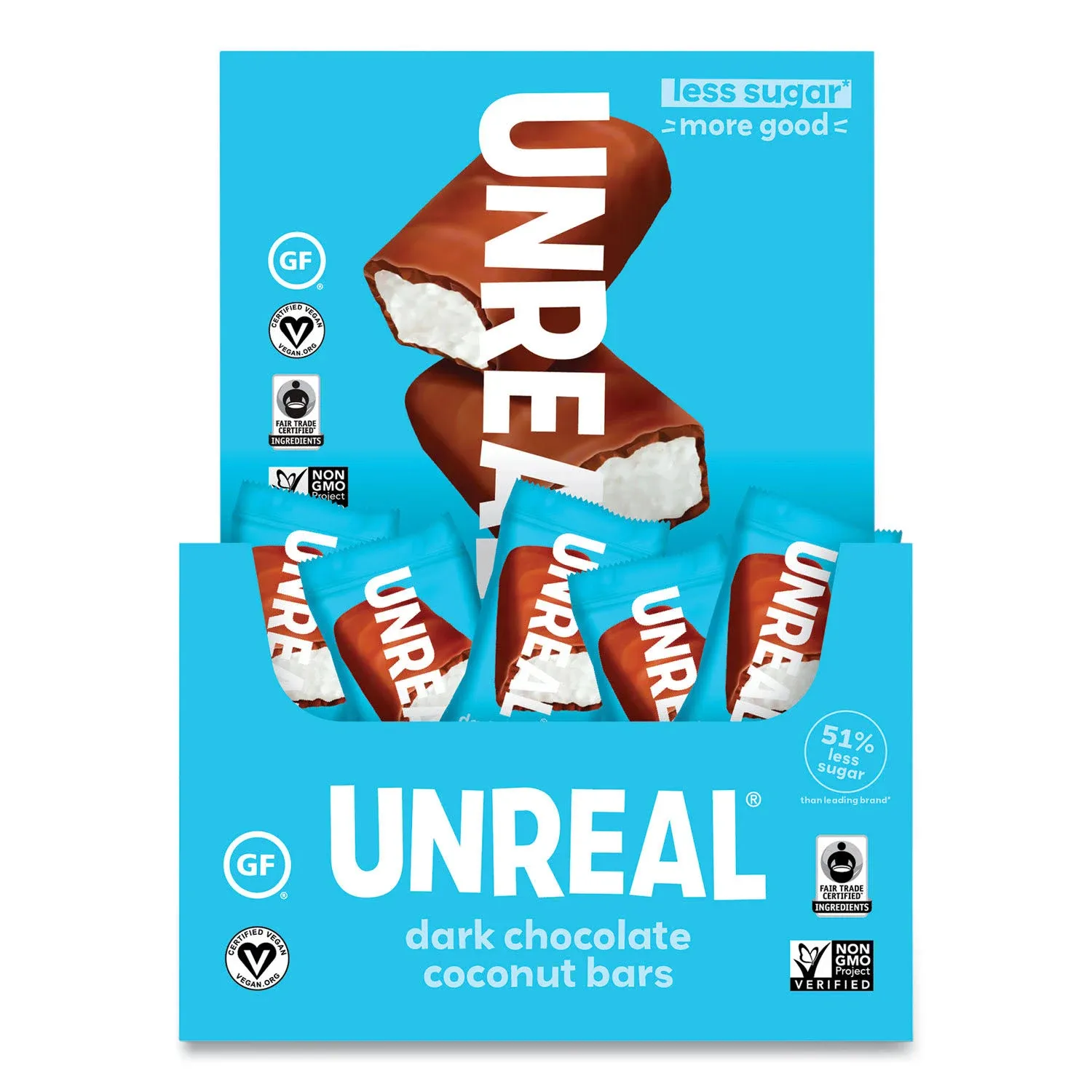 Unreal Coconut Bars, Dark Chocolate - 21.2 oz