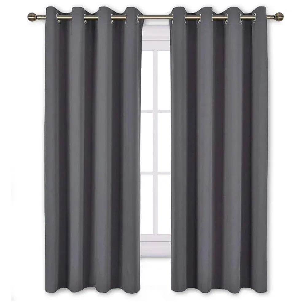 Blackout Window Curtain for Bedroom - (Grey Color) Home Decoration Thermal In...