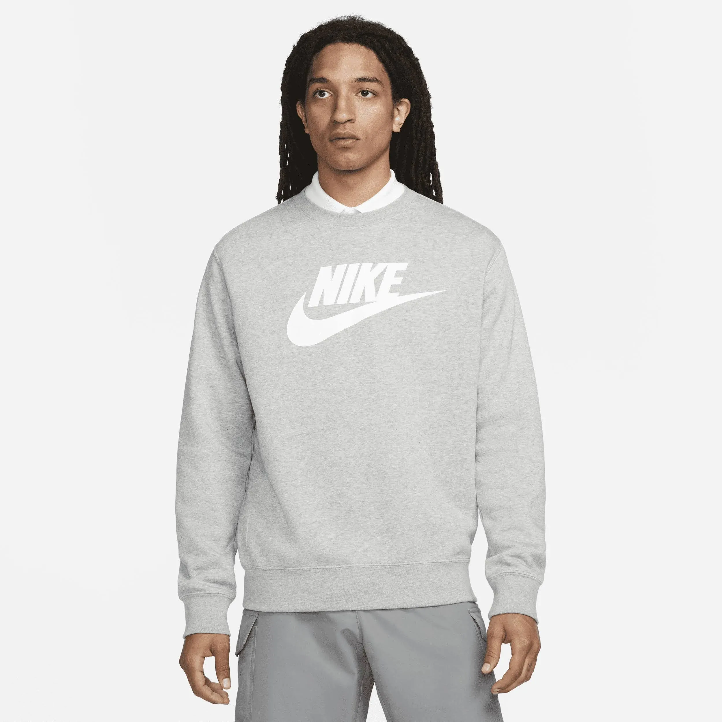 Nike Men's Sportswear Club Fleece Graphic Crewneck Sweatshirt