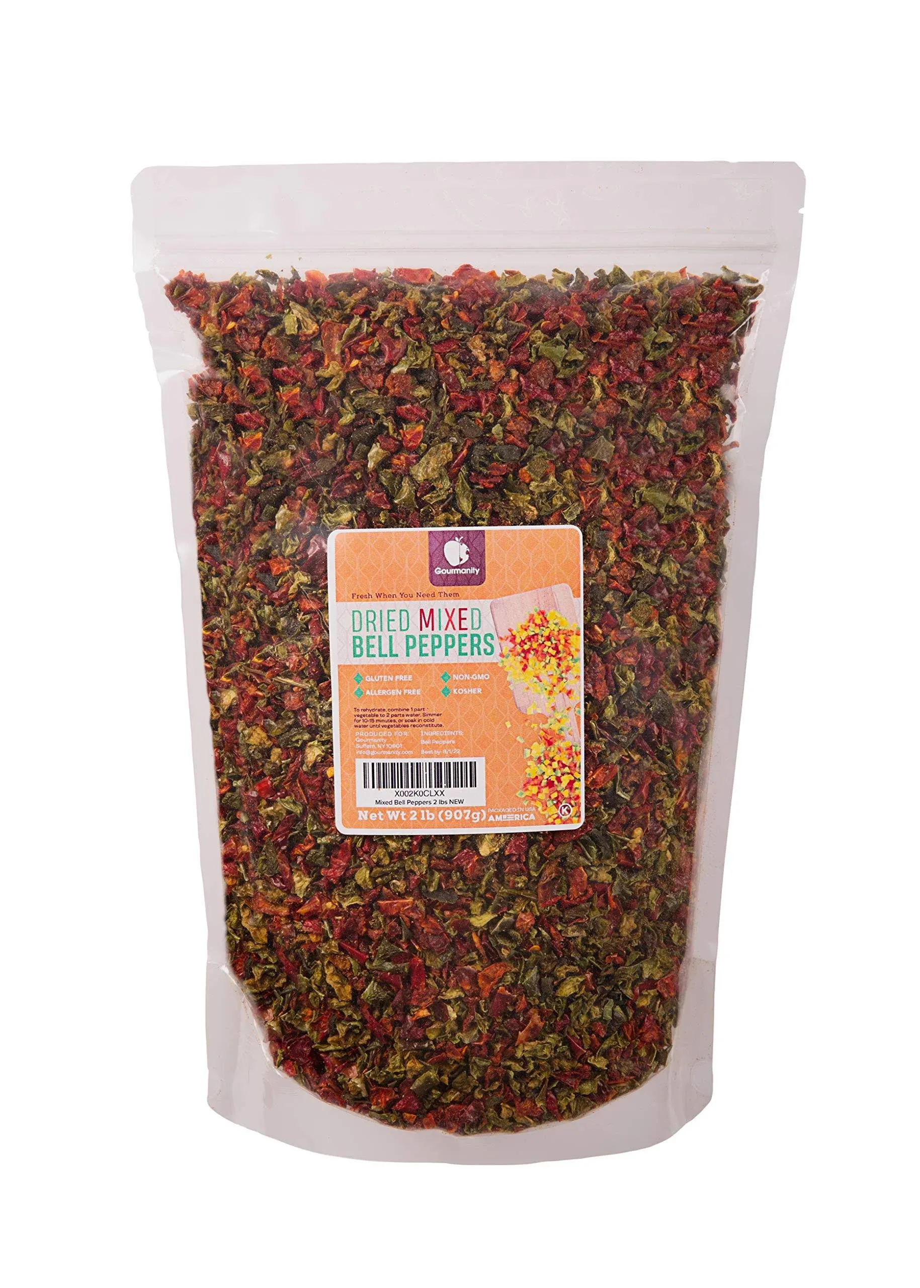 Gourmanity 2 lb Dried Mixed Bell Peppers, Dried Peppers, Dried Bell Pepper ...