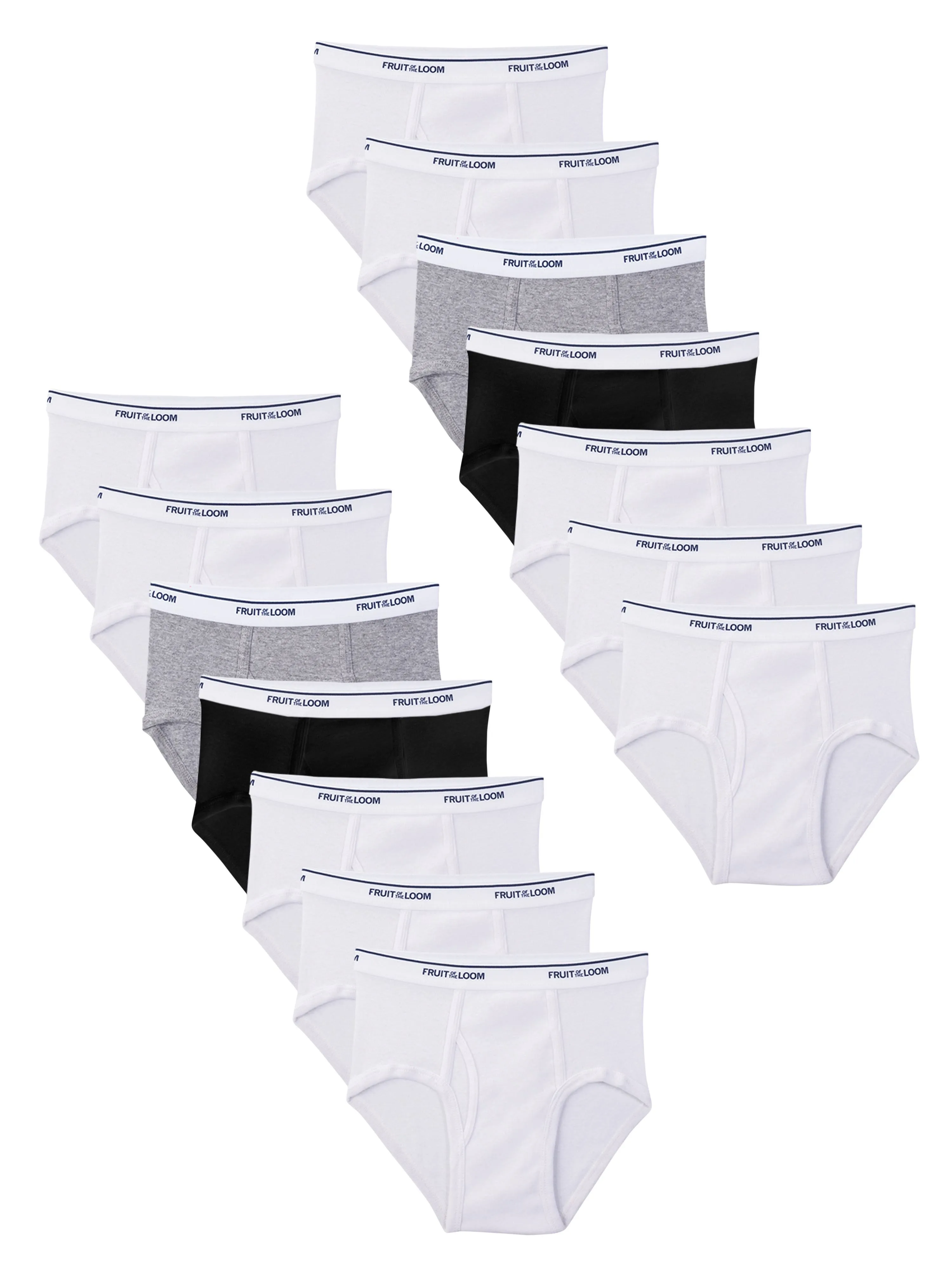 Fruit of the Loom Boys' Tag Free Cotton Briefs (Assorted Colors)