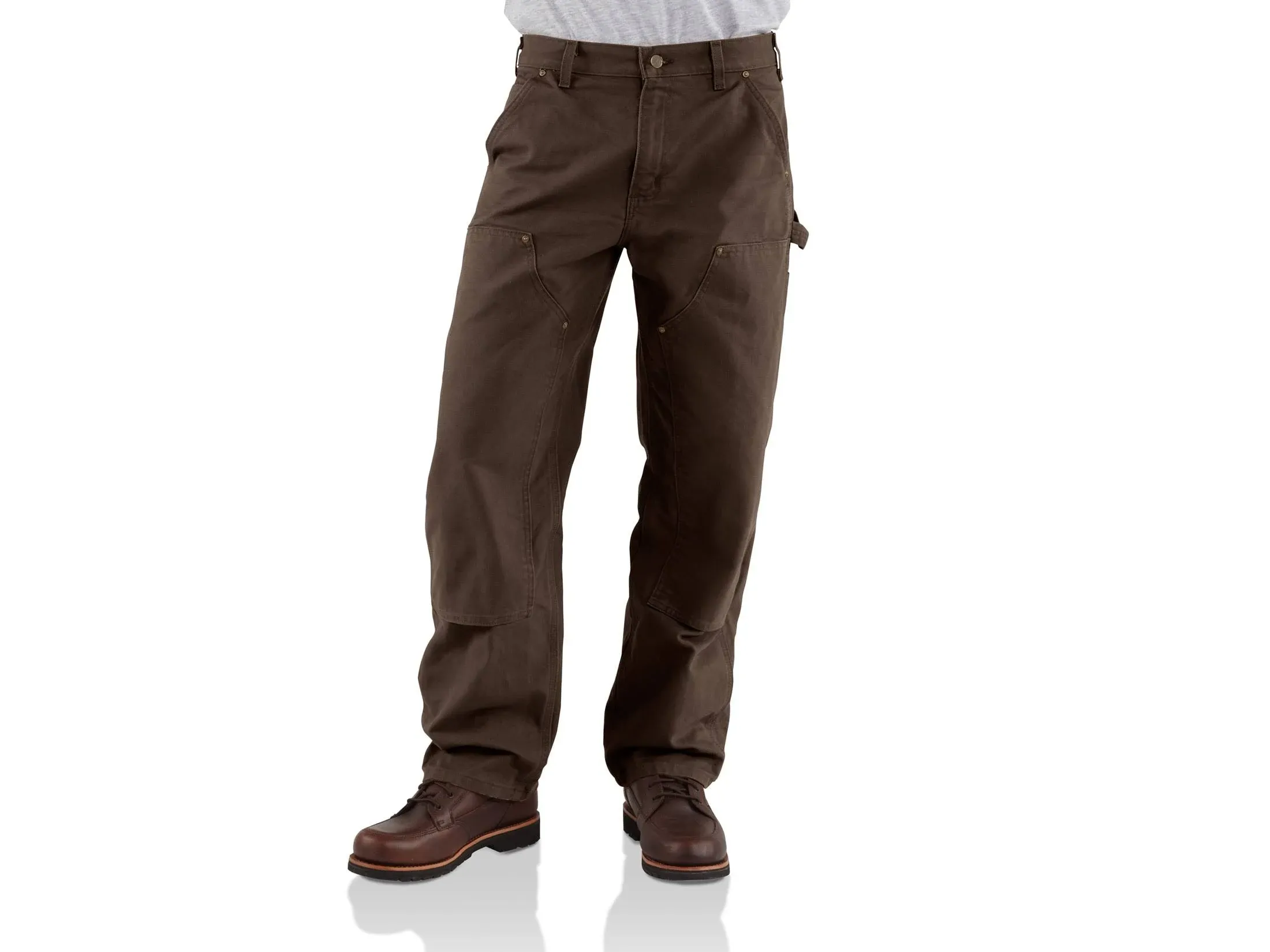 "Carhartt Jeans: Men's B136 DKB  Double Front  Duck Dungaree Pants"