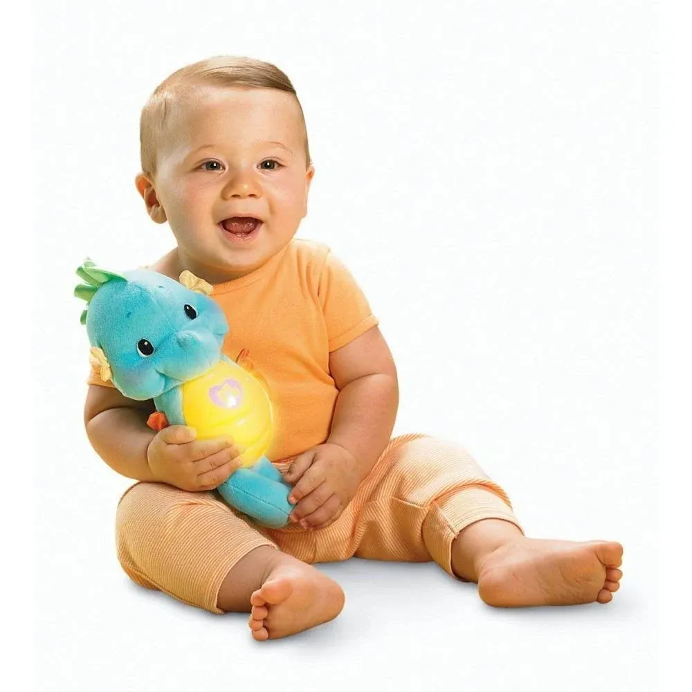 Fisher-Price Soothe and Glow Seahorse, Blue. Develop Security &amp; Sensory. Bedtime