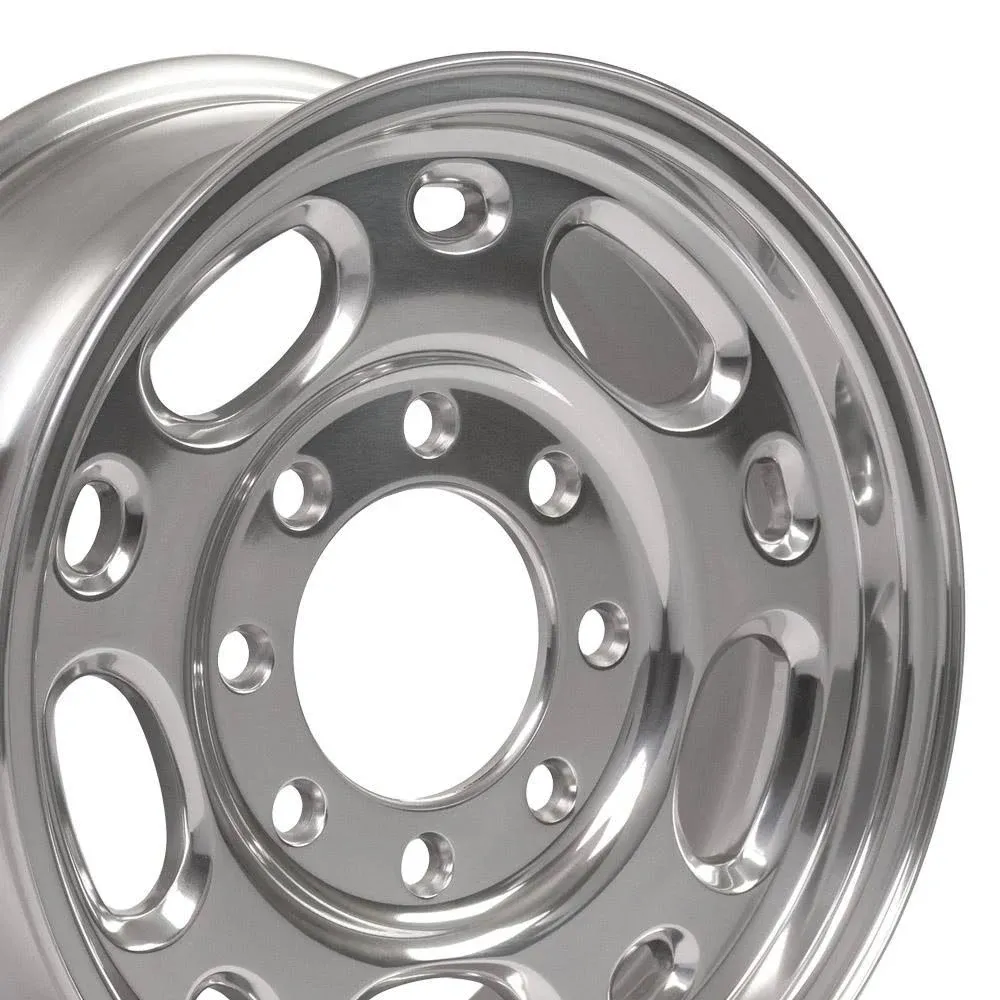 OE Wheels 16 inch Fit GMC Chevy 2500 3500 8Lug CV82 Polished 16x6.5 Rims ...