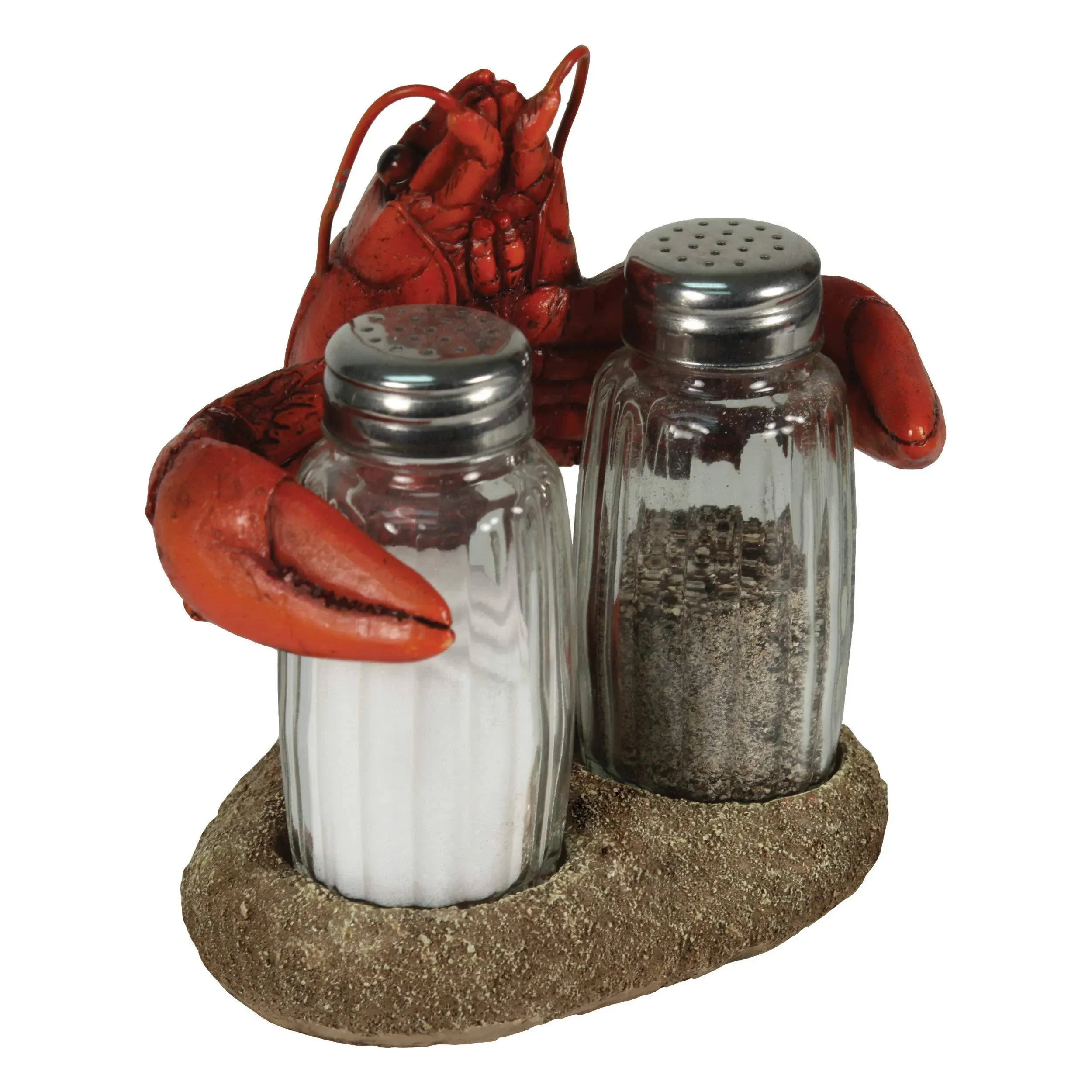 Rivers Edge Products Salt and Pepper Shaker Set, Poly Resin and Glass