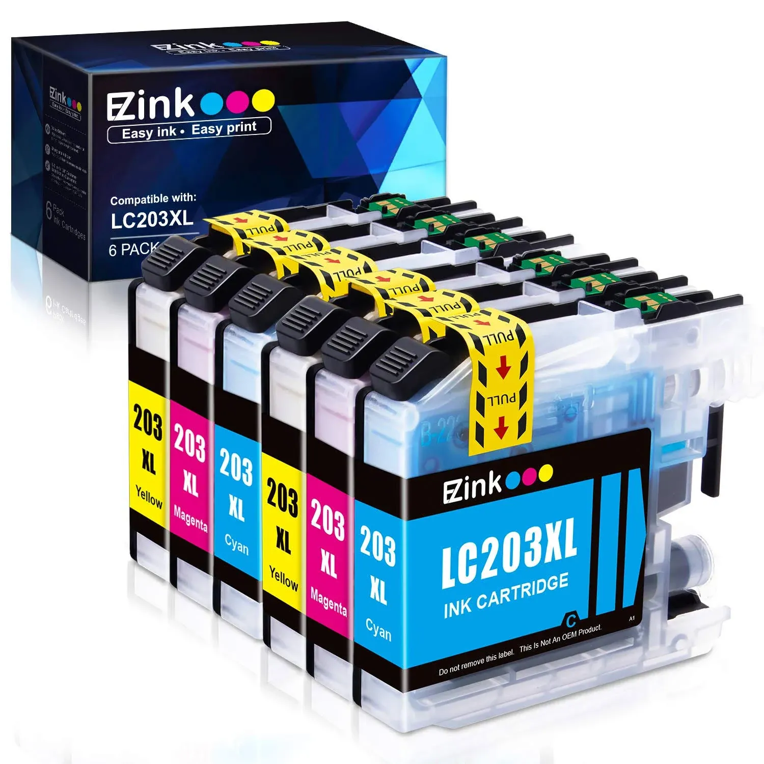 Brother LC203XL LC203 Compatible Ink Cartridge (6 Pack)