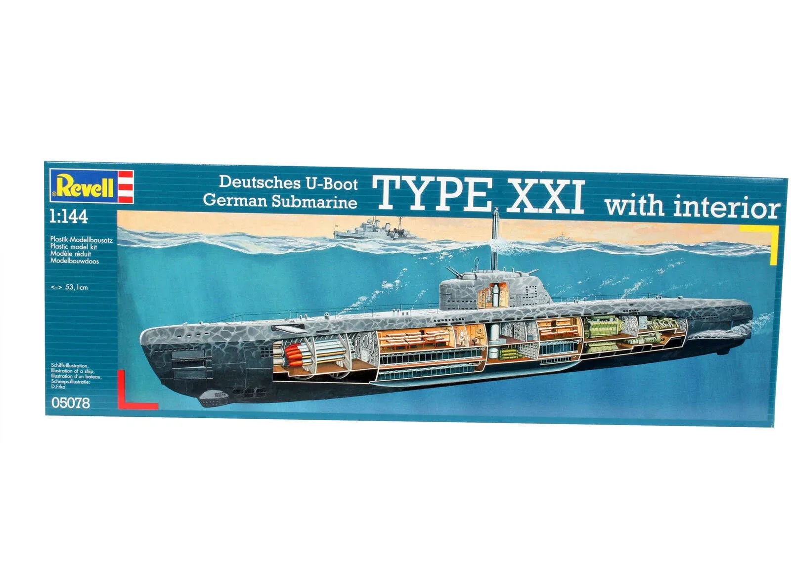 Revell Monogram Germany - U-Boat Xxi Type W/Int 1:144 - 5078