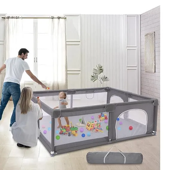 Baby Playpen Toddlers (50x50inch) Safety Anti-collision Foam Indoor&amp;Outdoor Kids