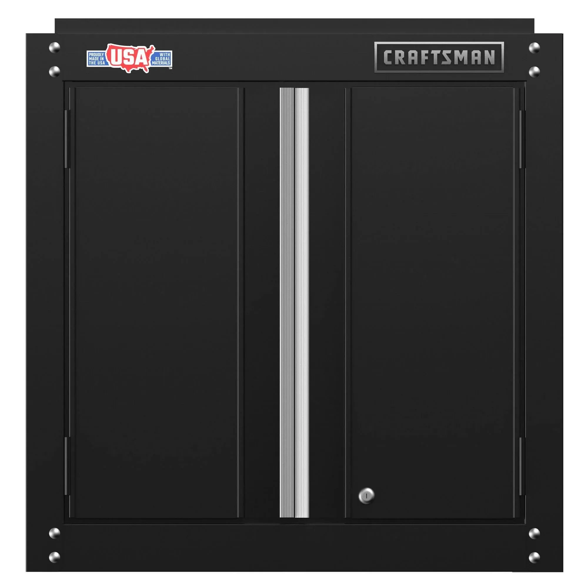 Craftsman 28-in W x 28-in H x 12-in D Wall-Mounted Steel Garage Cabinet in Black | CMST22800BK